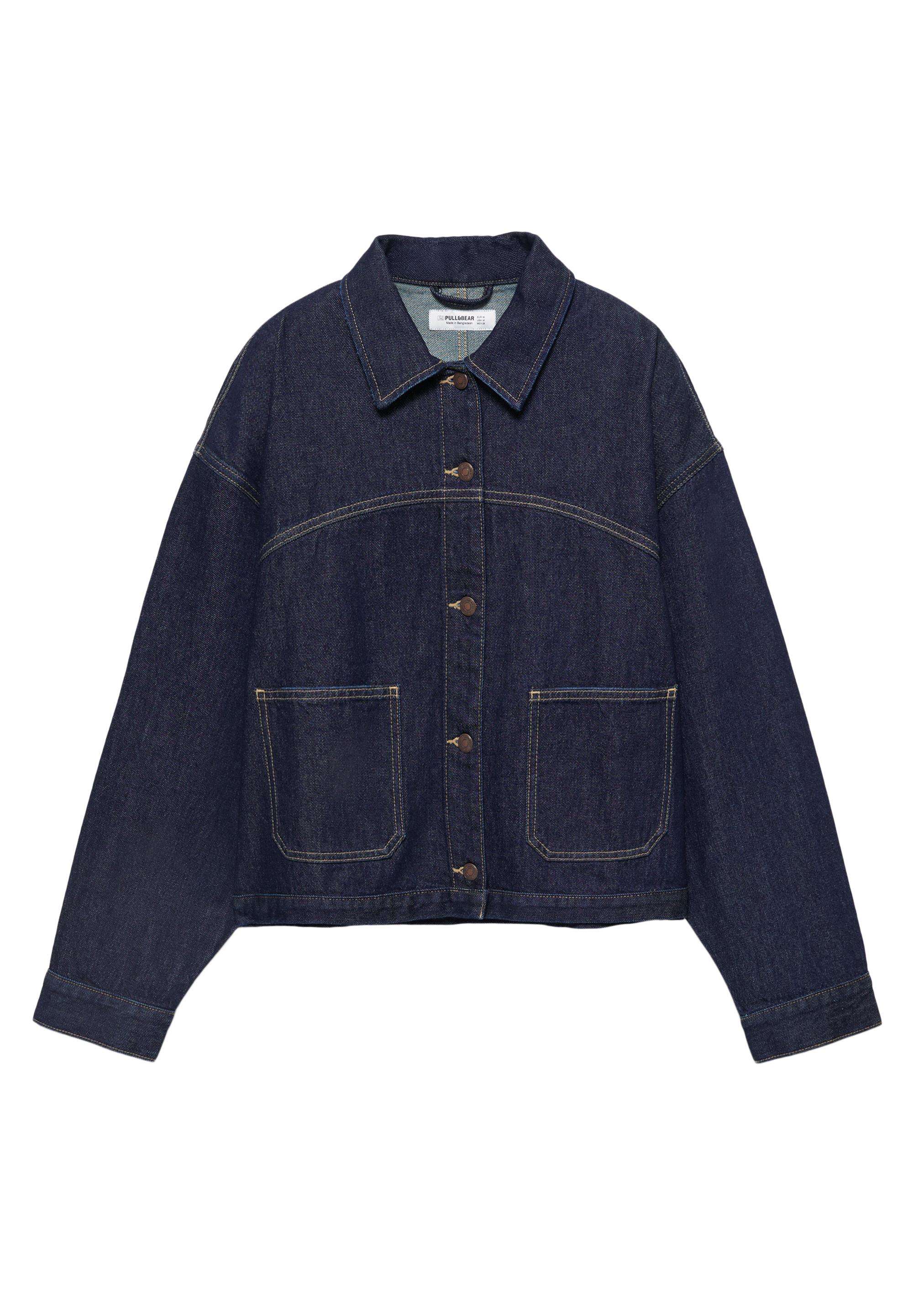 Boxy kesim denim ince ceket - Görsel 32