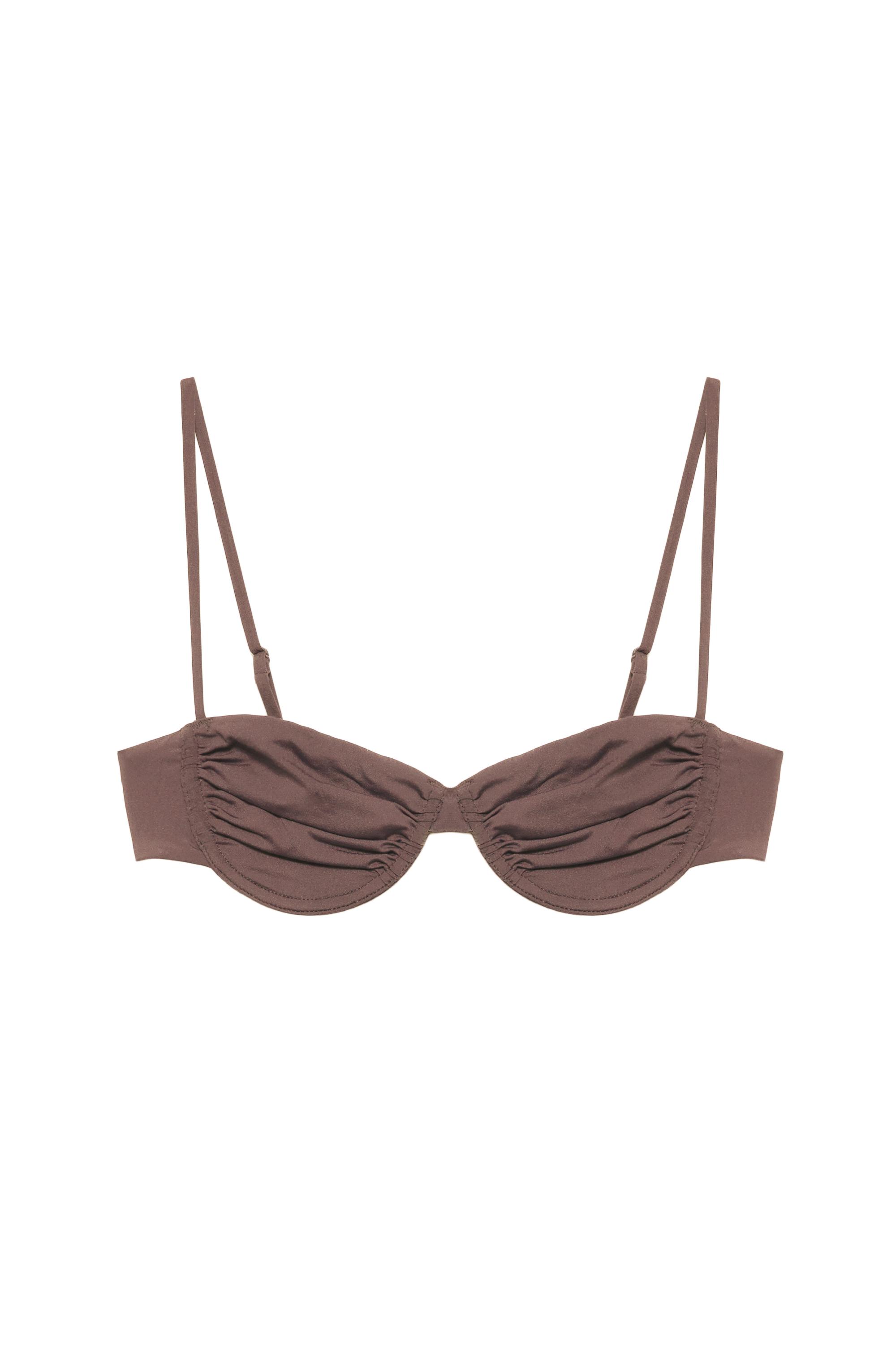 Drape detaylı balkonet bikini üstü - Görsel 25