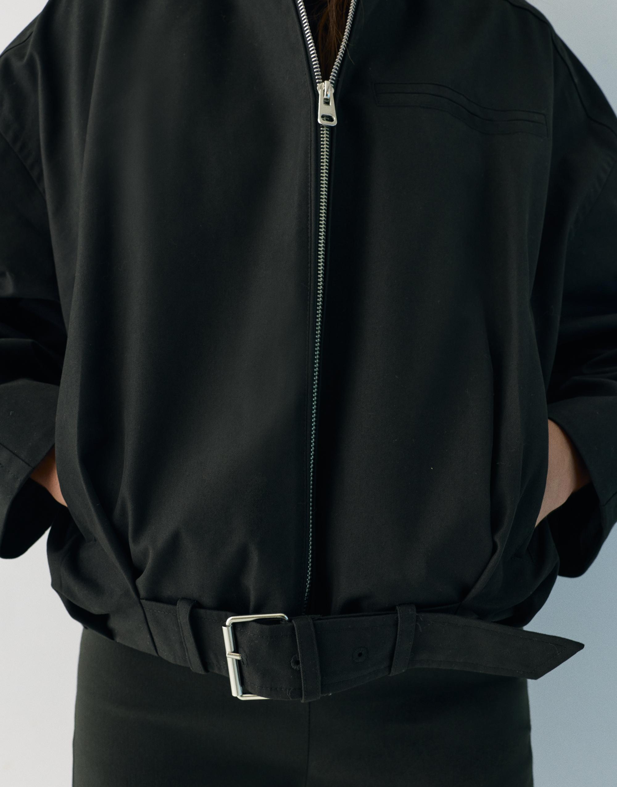 Balloon bomber jacket — Black
