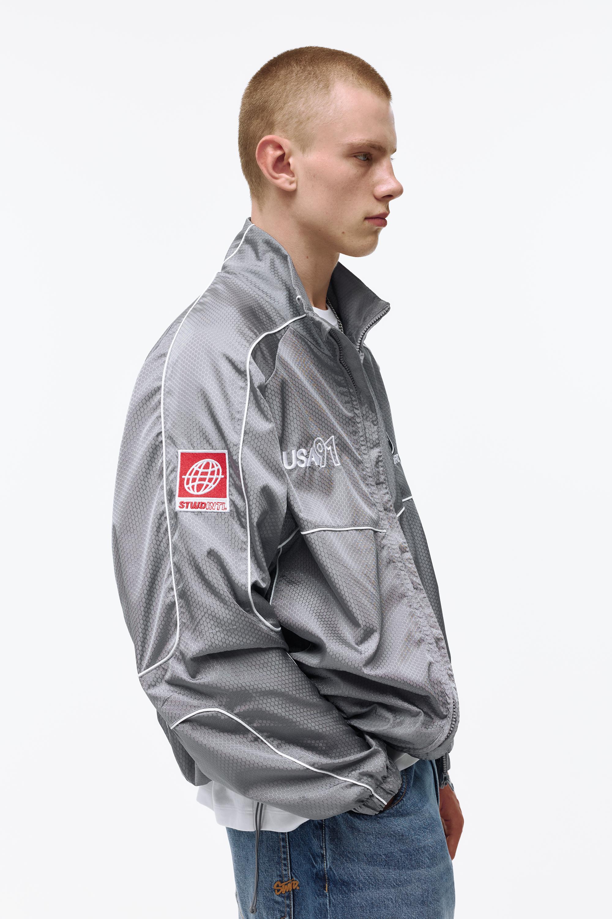 STWD contrast seam jacket — Medium grey