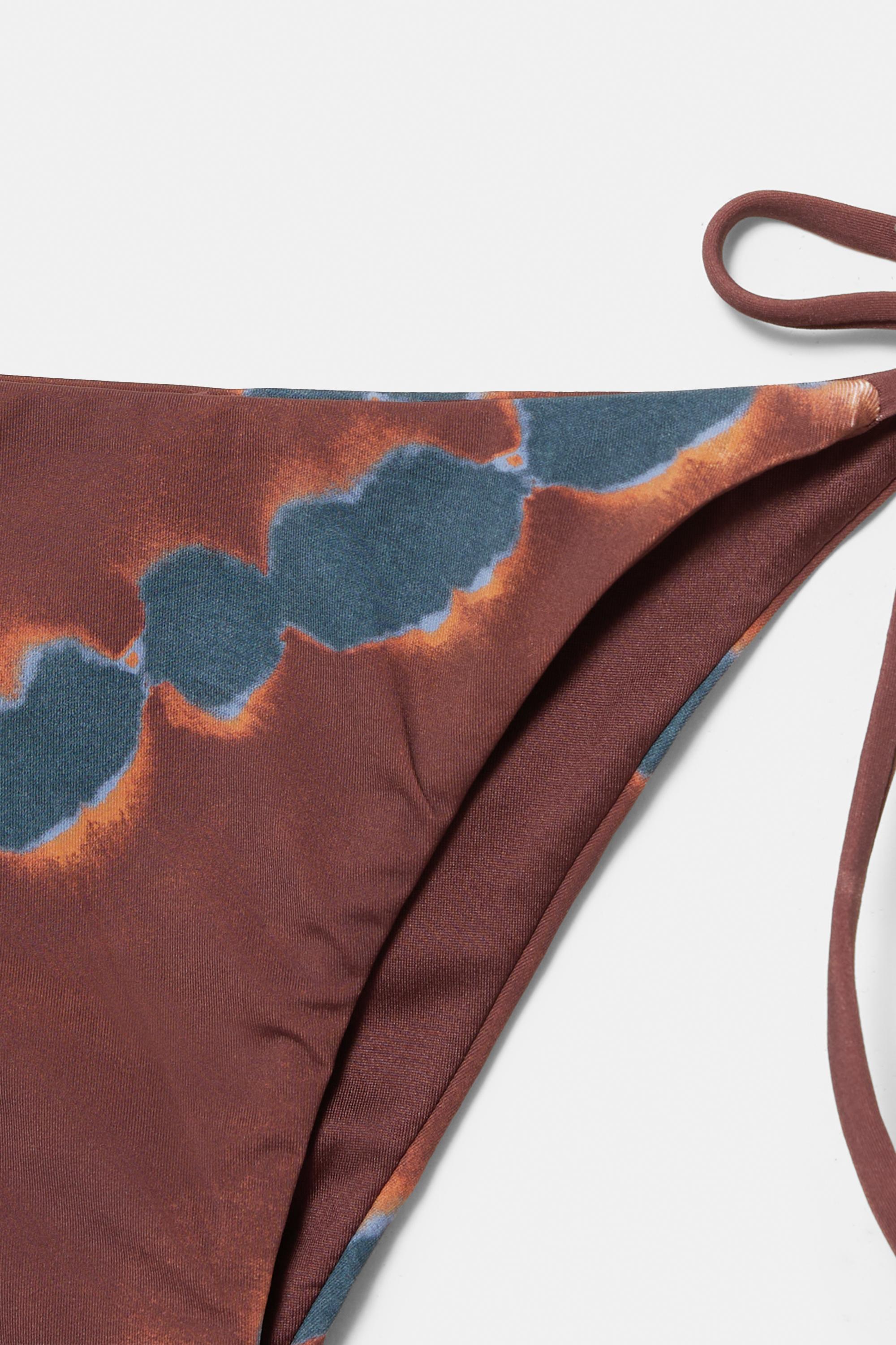 Tie-dye bikini bottoms — Brown
