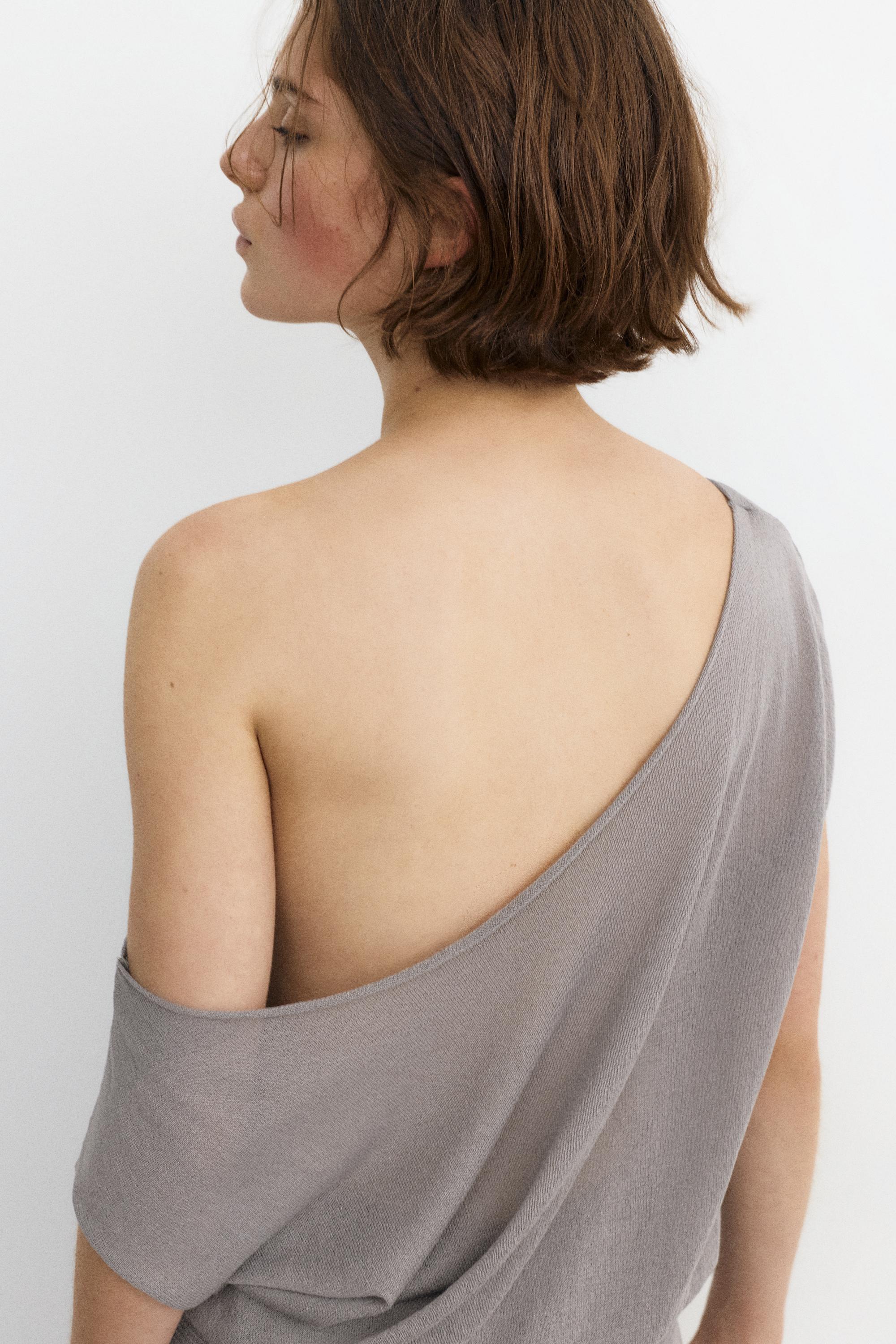 Elastic waist top — Steel