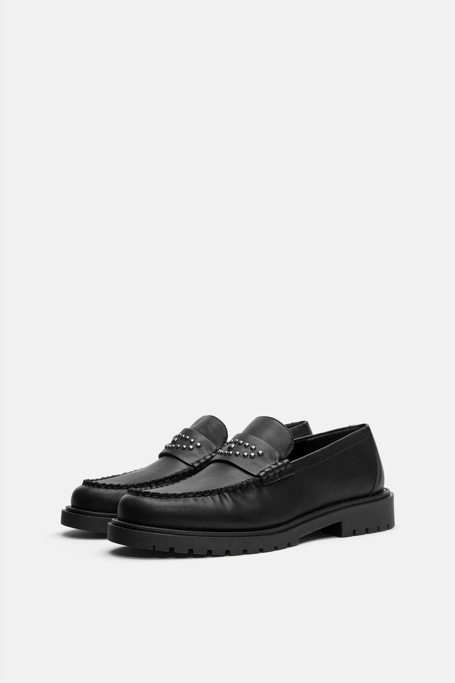 Studded loafers — Black