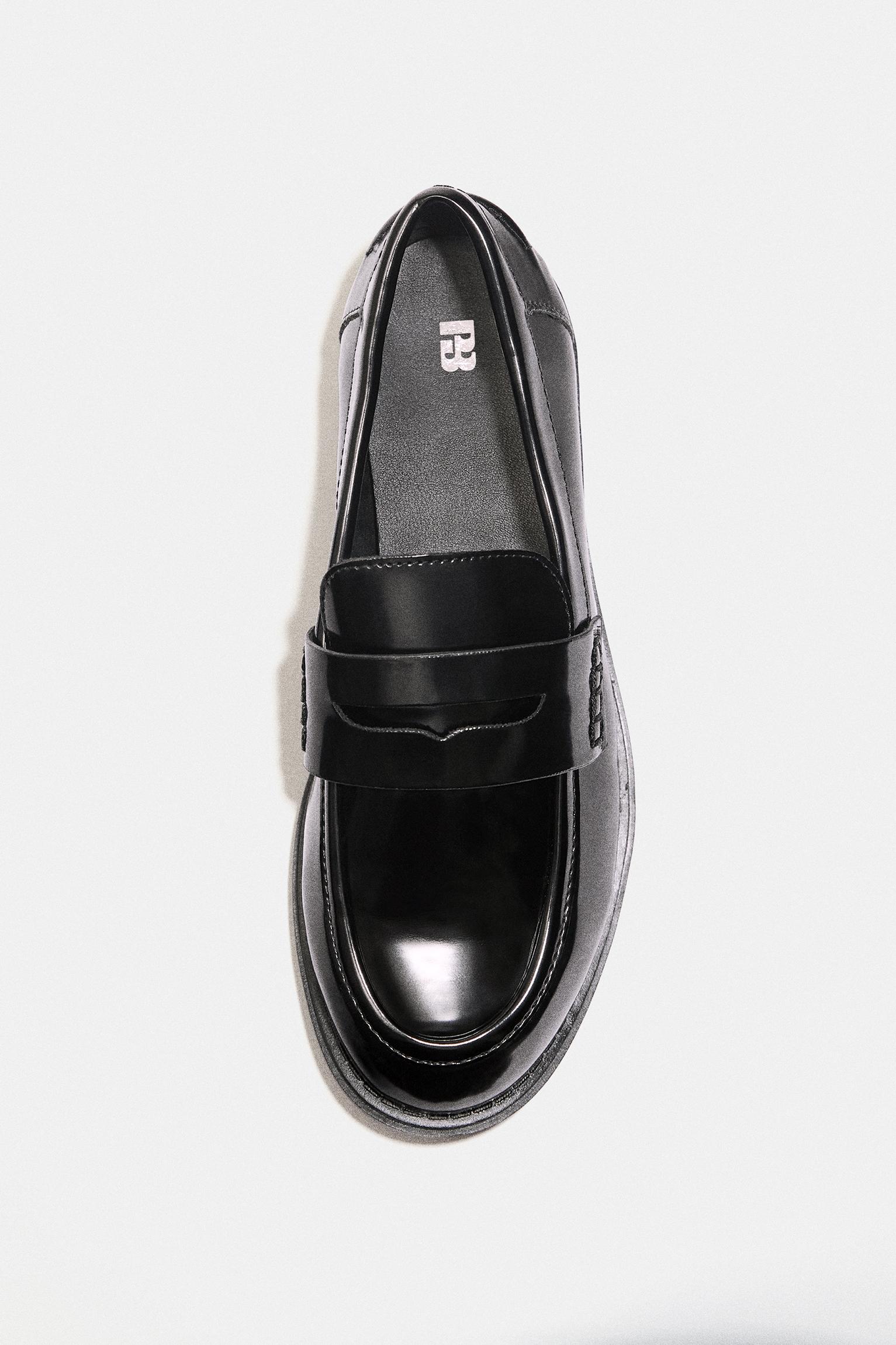 Faux patent loafers — Black
