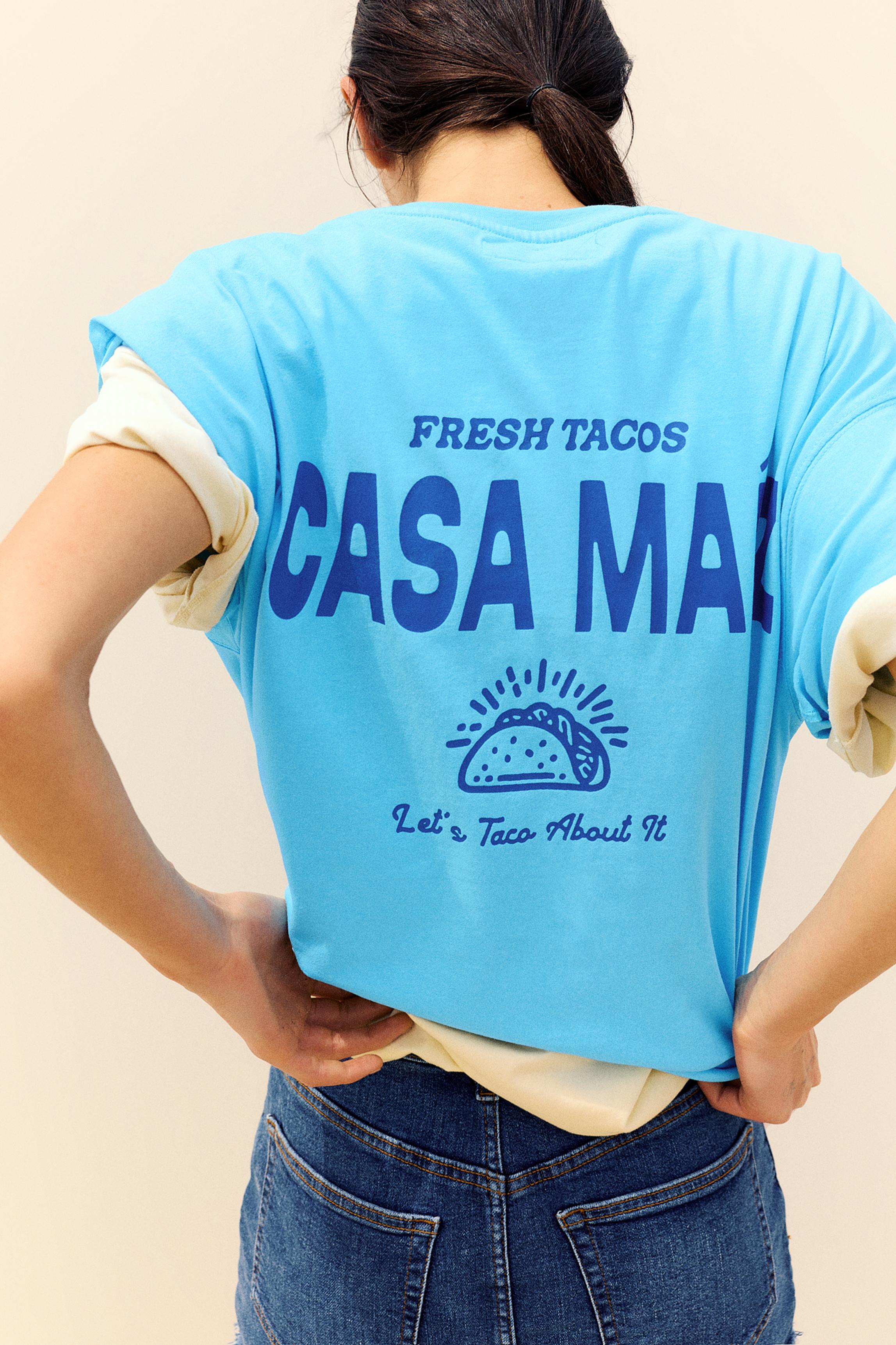 Taco graphic T-shirt — Pale blue