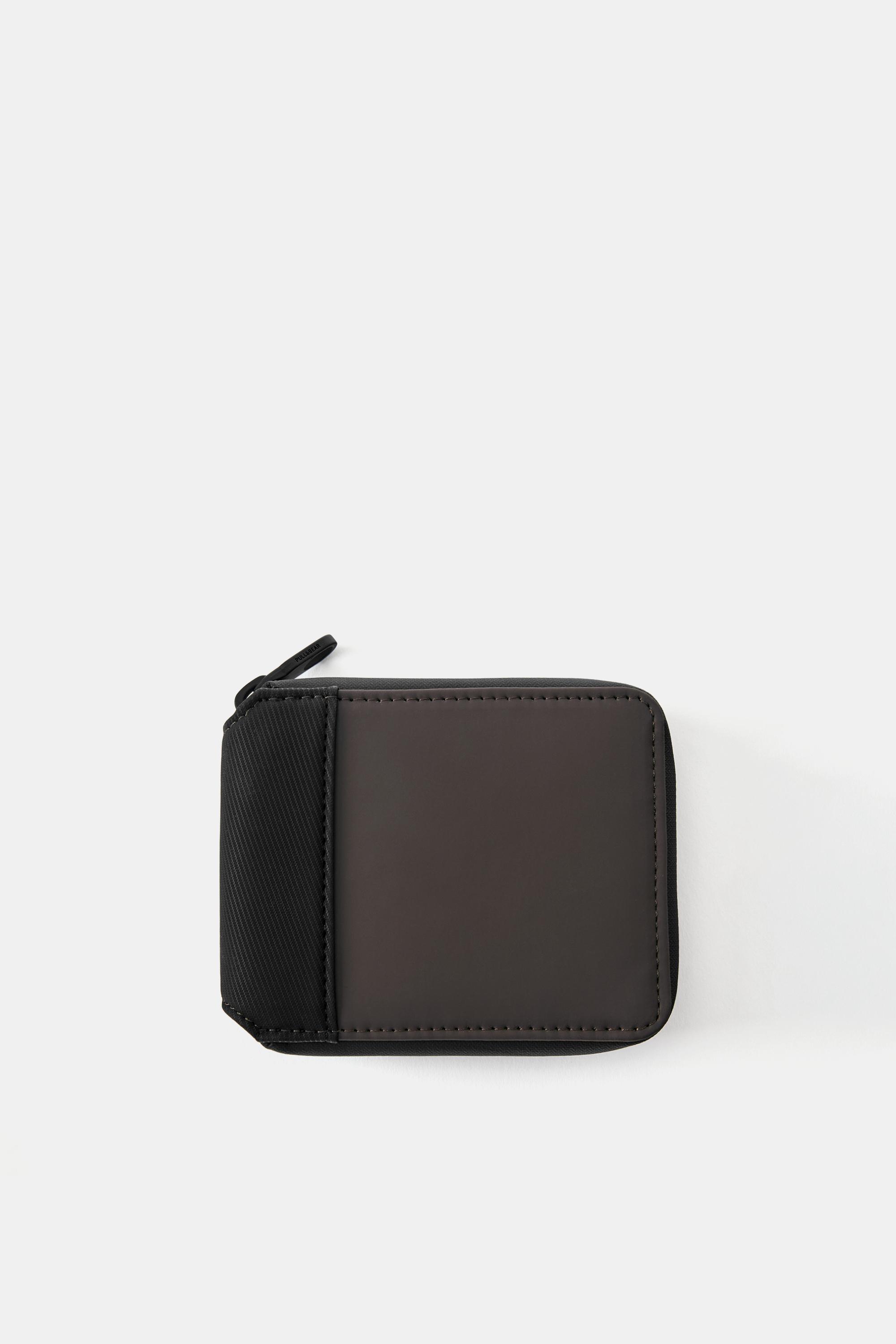 Rubberised wallet — Brown