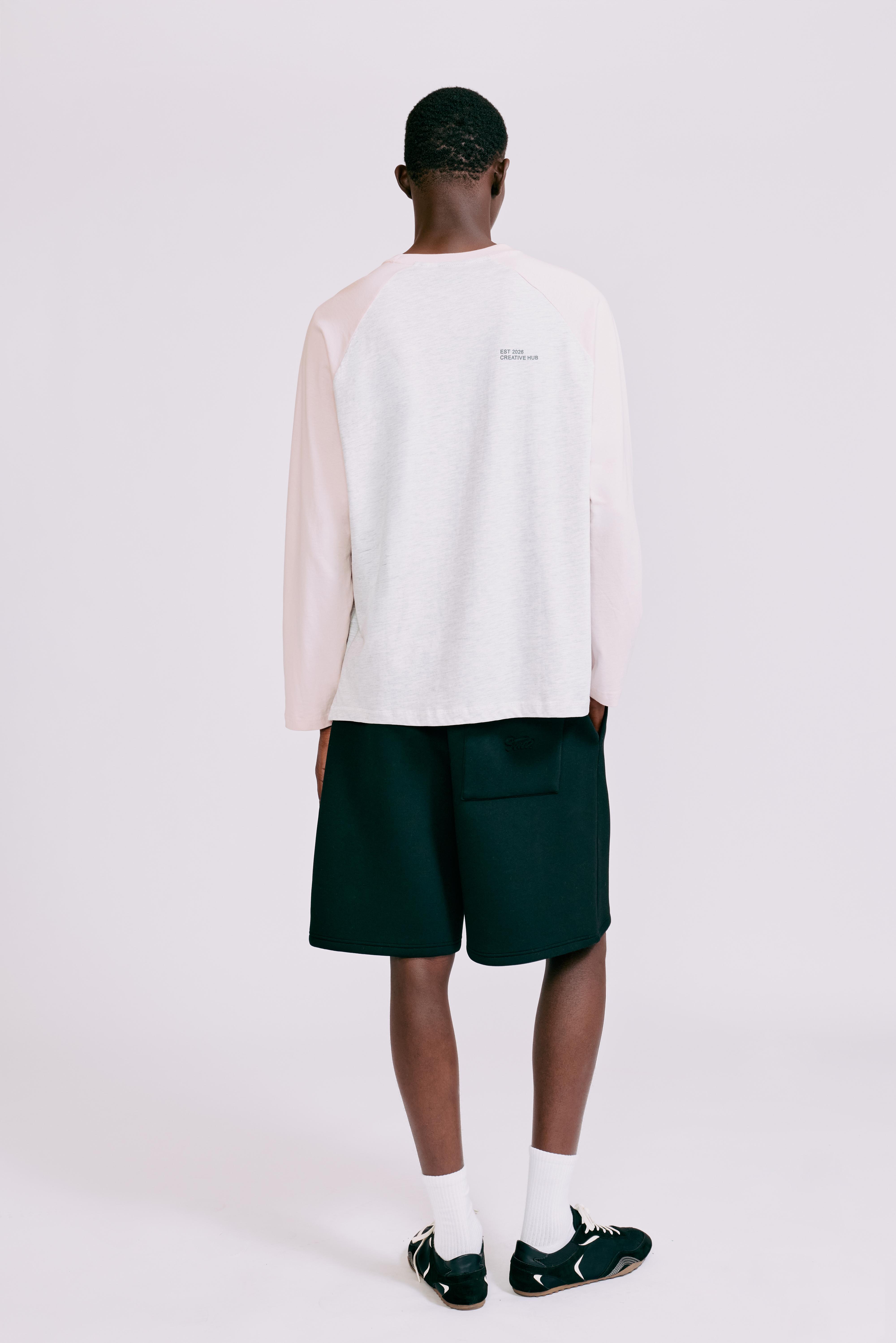 Raglan sleeve T-shirt — Pink