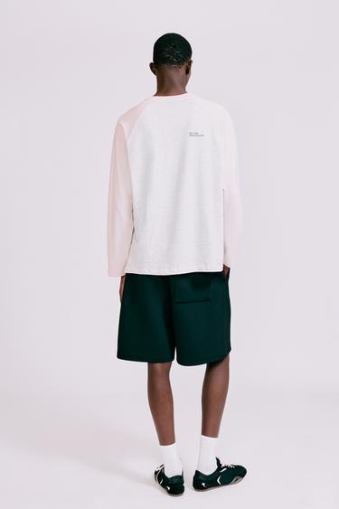 Raglan sleeve T-shirt — Pink 3