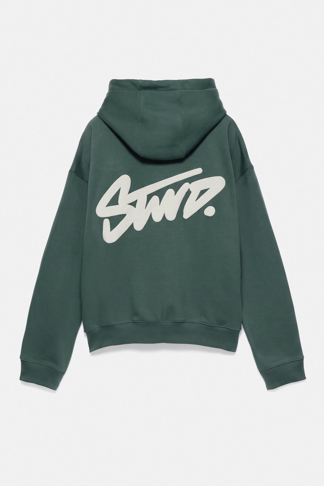 STWD logo boxy hoodie — Green
