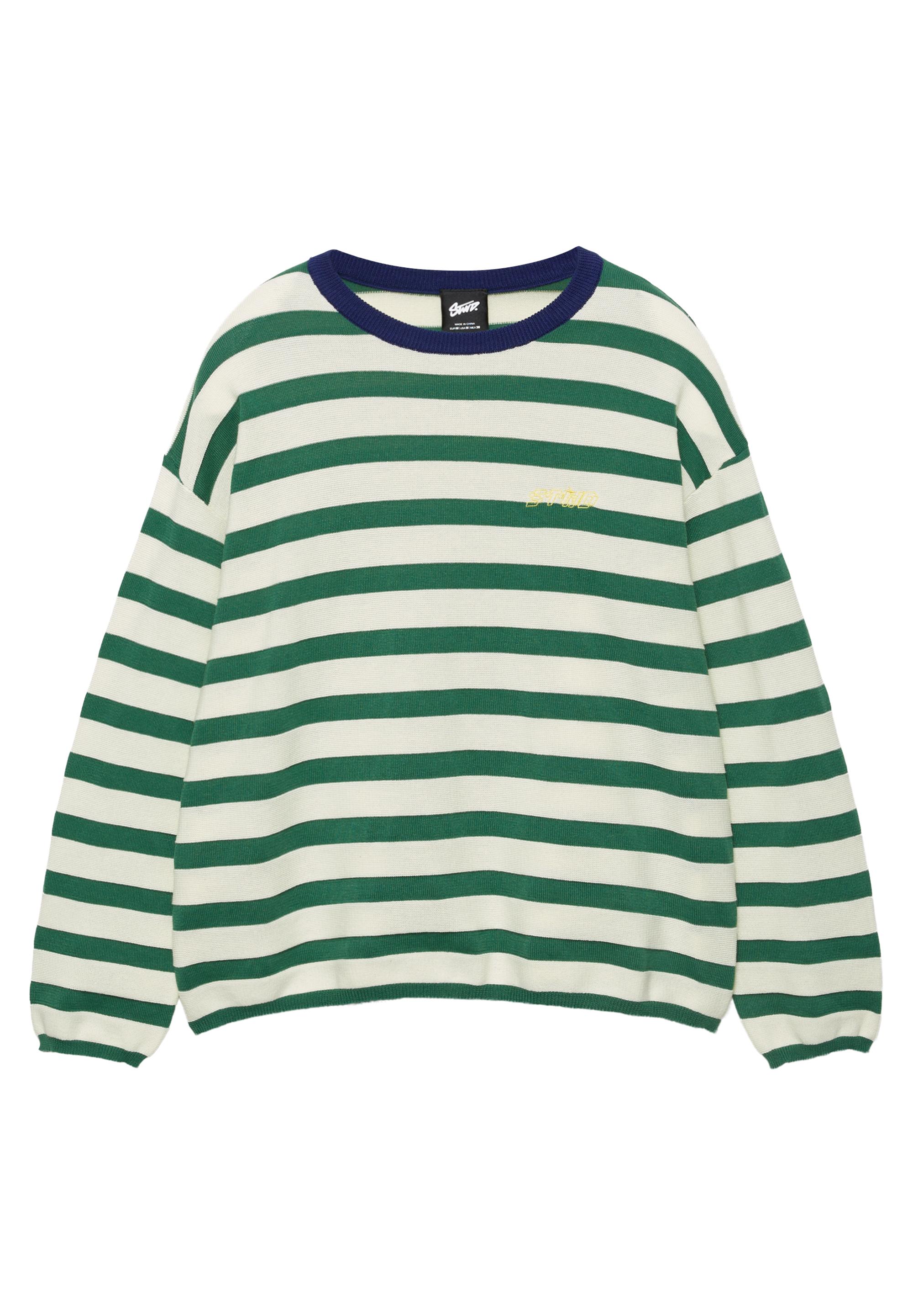 Çizgili örgü tişört - Görsel 13