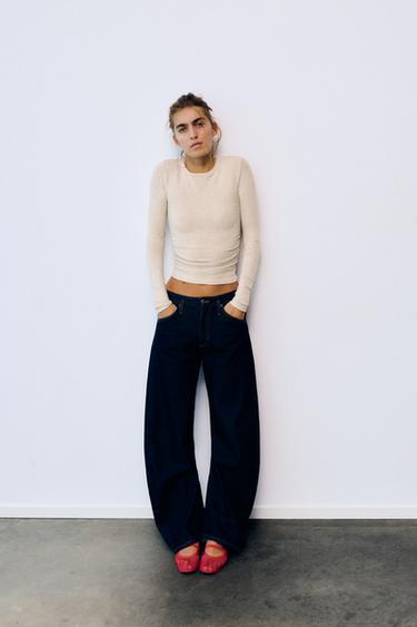 Soft touch gathered T-shirt — Ecru 5