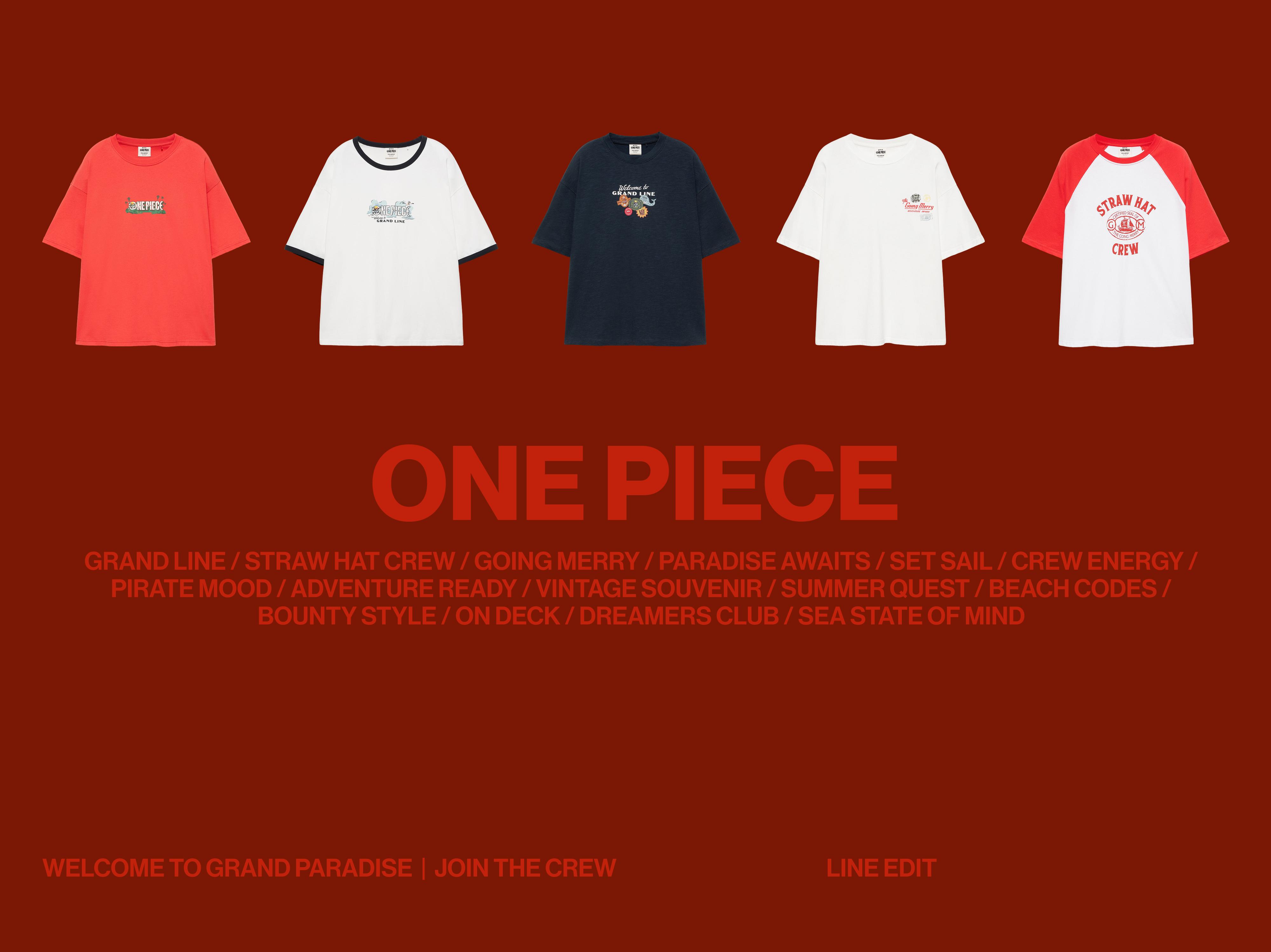 One Piece ribbed T-shirt — Ecru