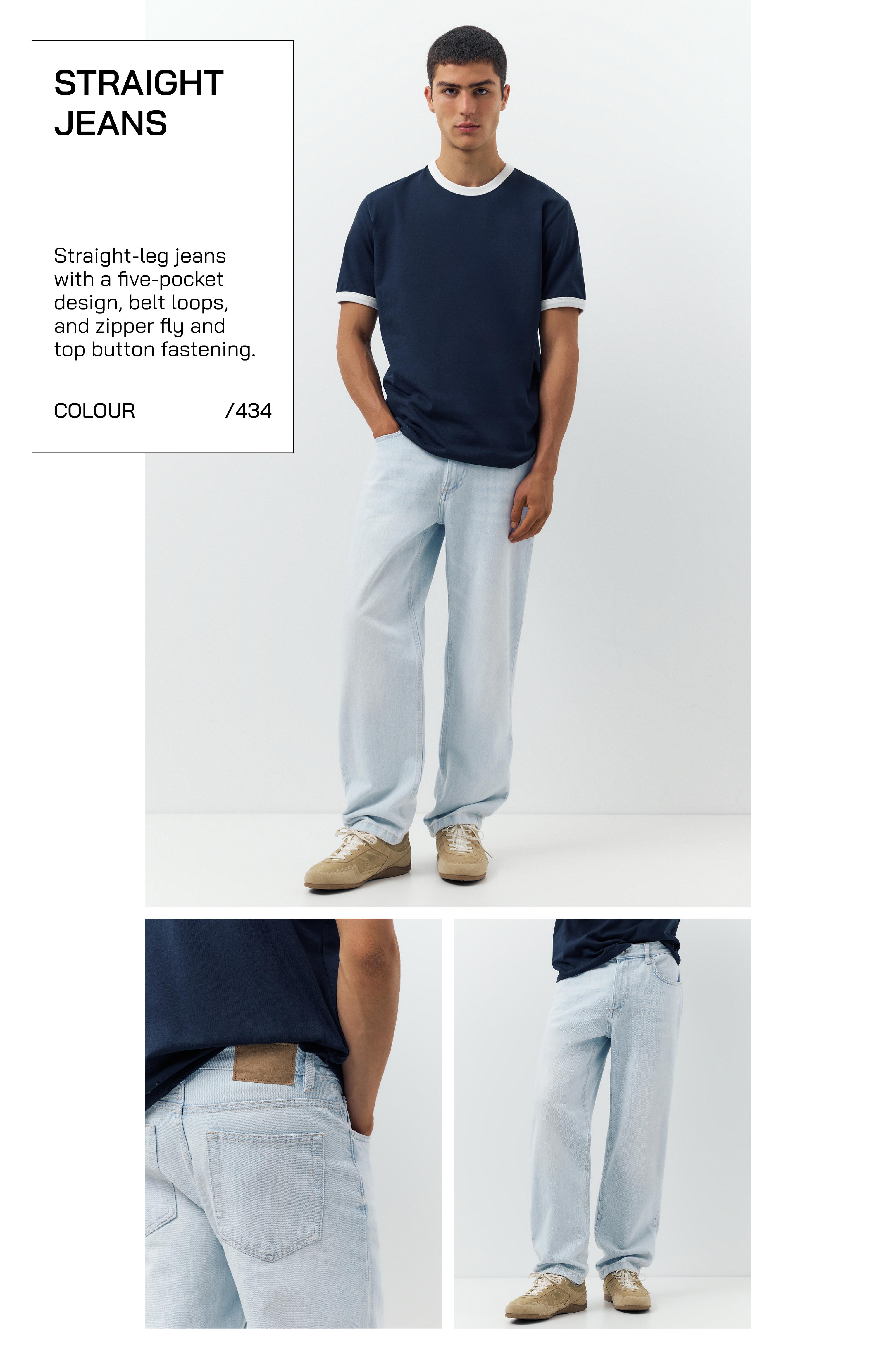 Straight-leg jeans — Pale indigo