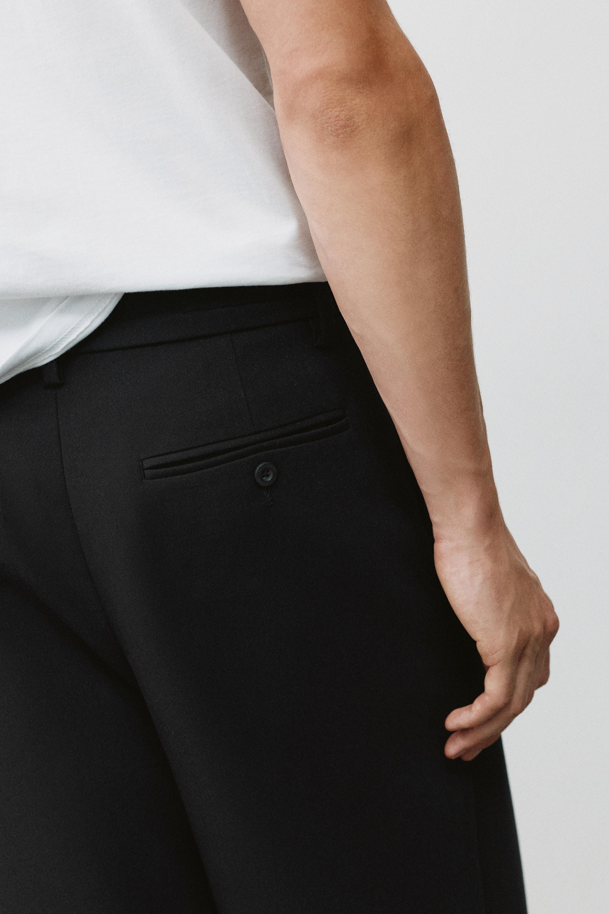 Tailored darted trousers — Black