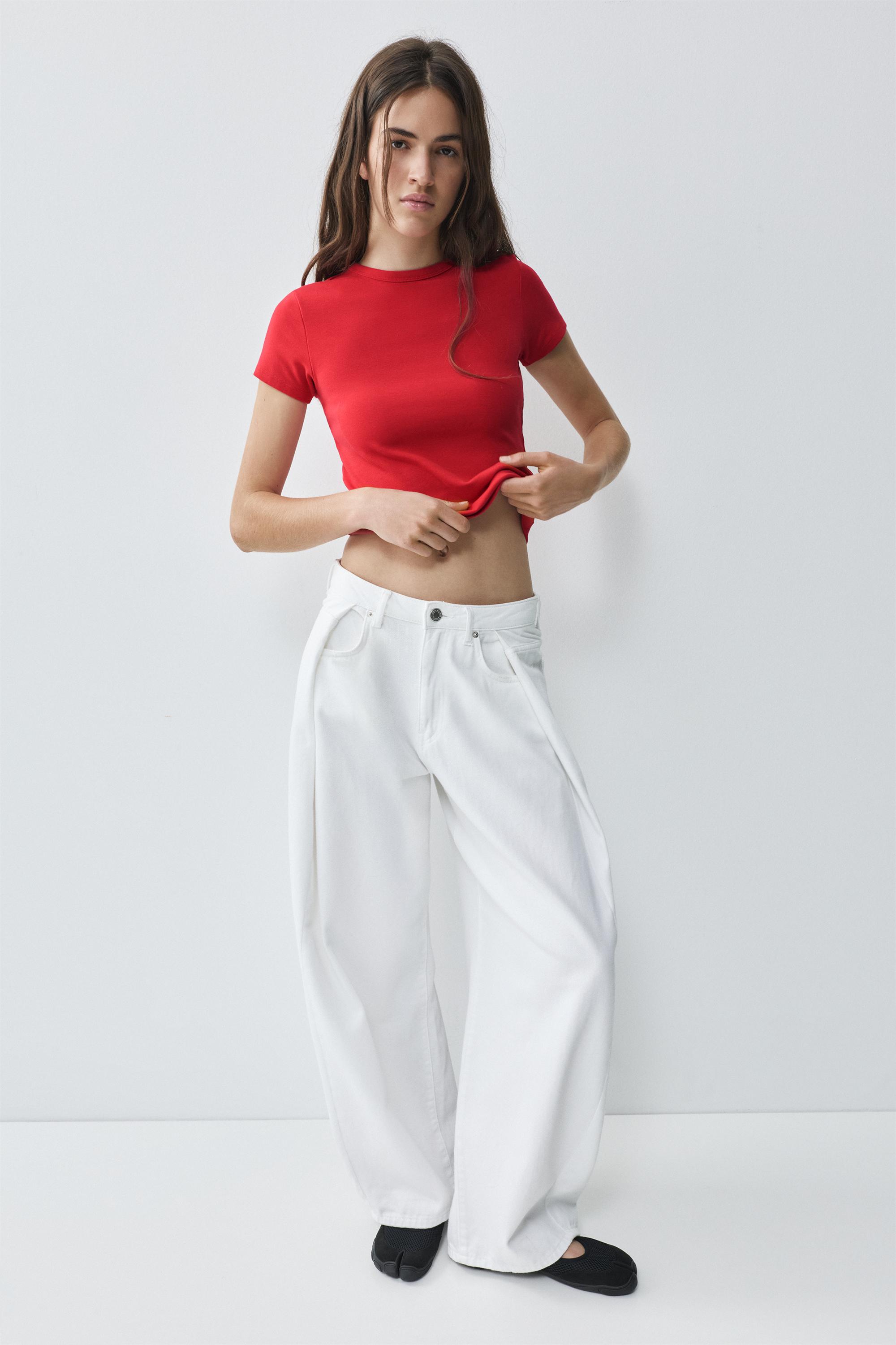 Fitted short sleeve T-shirt — Red