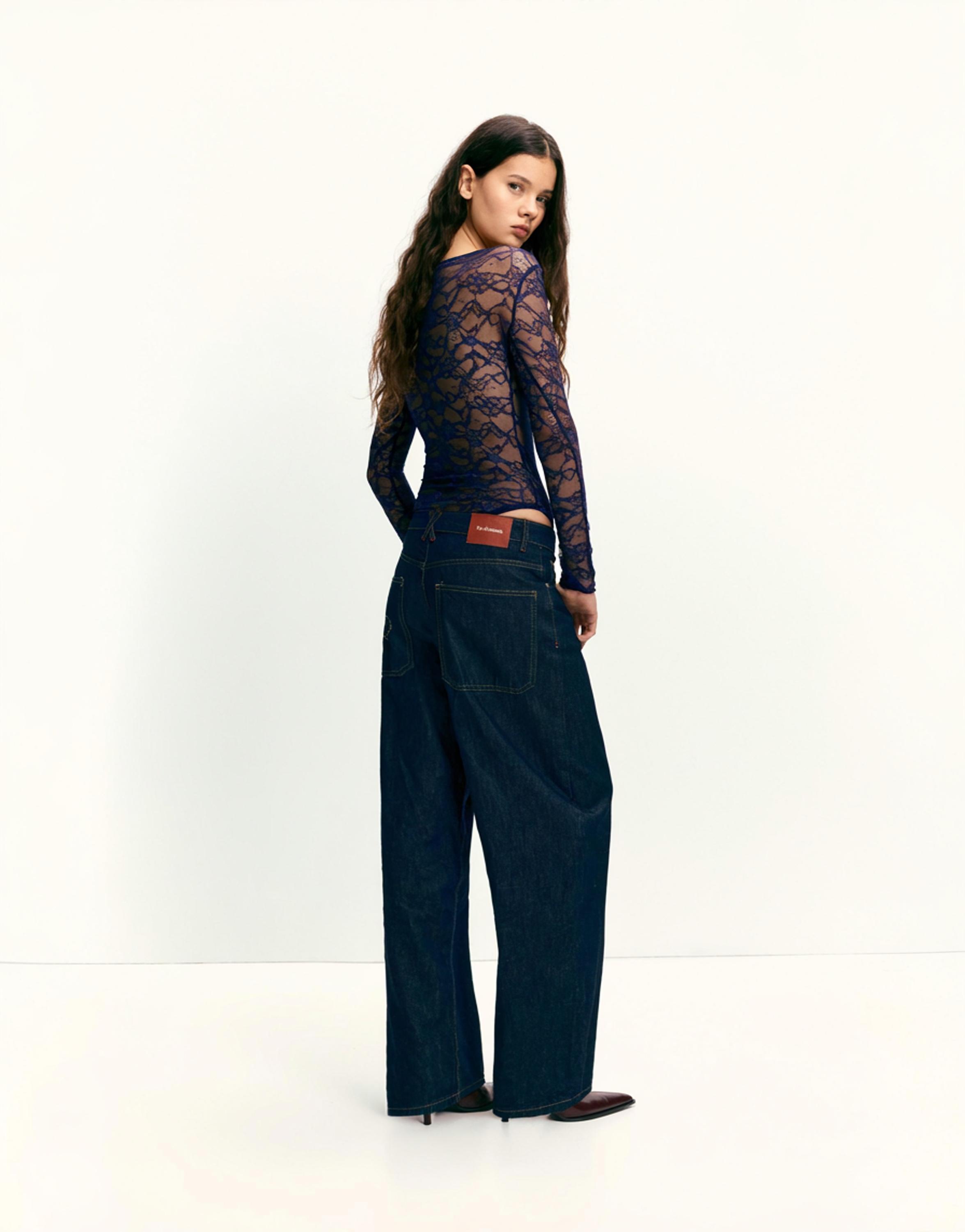 Dantelli uzun kollu body - Görsel 8