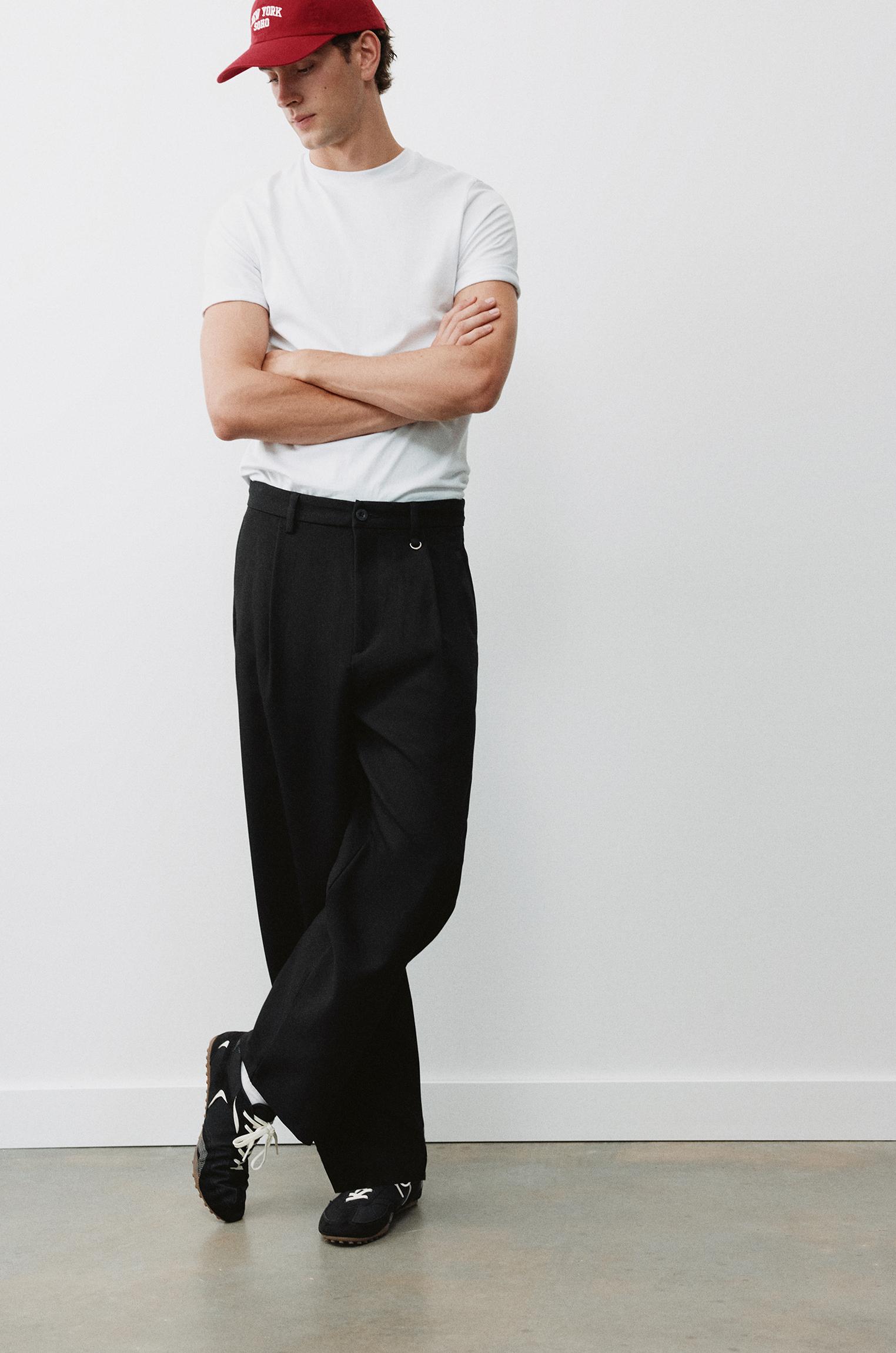 Tailored darted trousers — Black