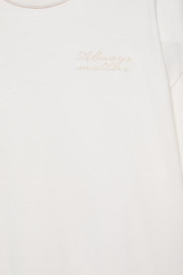 Embroidered graphic T-shirt — Ecru 9