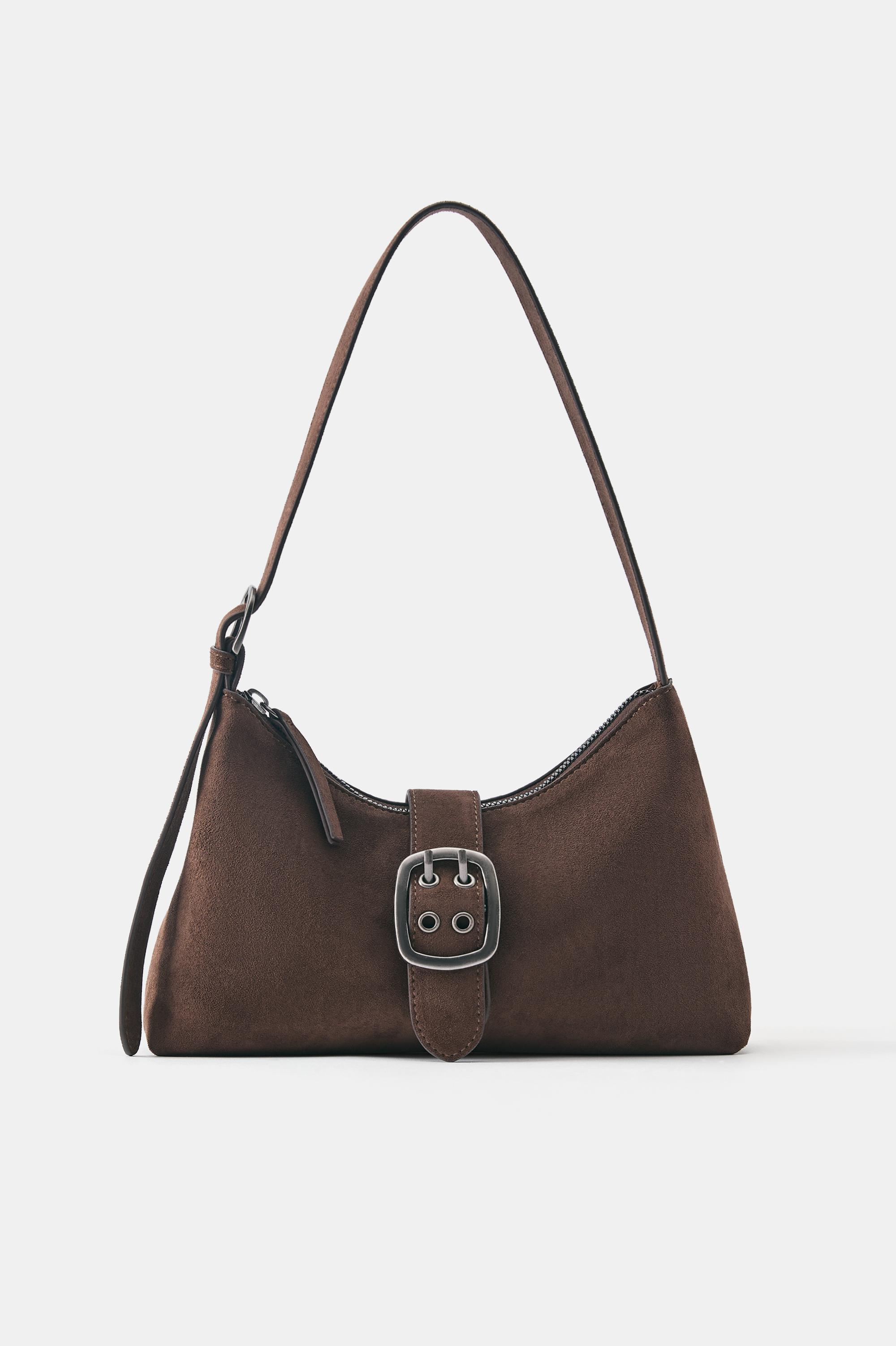 Buckle shoulder bag — Brown