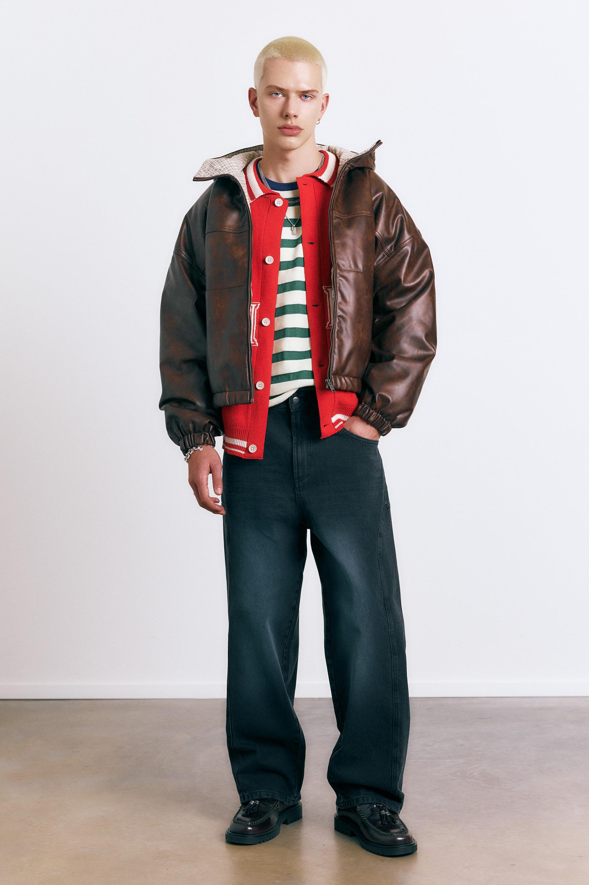 Eskitme suni deri ceket - Görsel 30