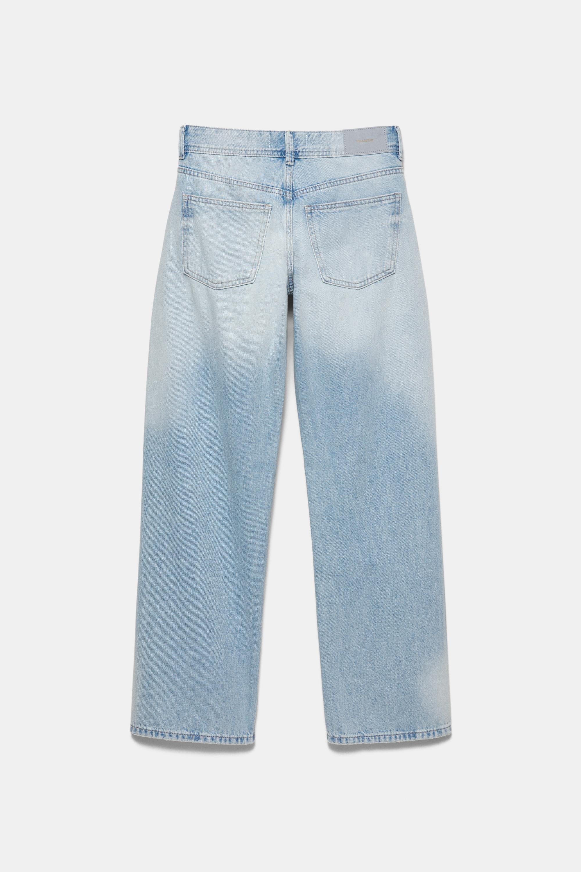 Low-rise straight-leg jeans — Sky blue