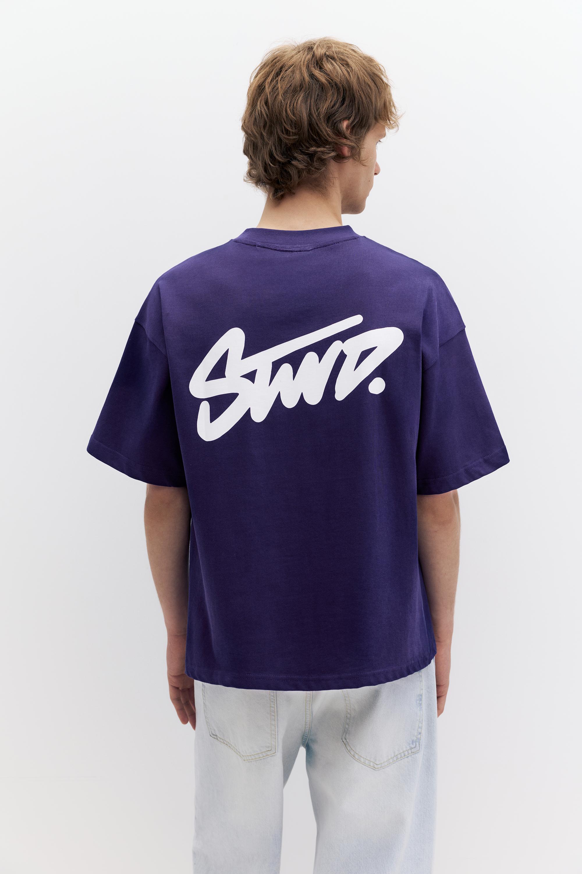 STWD logolu boxy tişört - Görsel 11