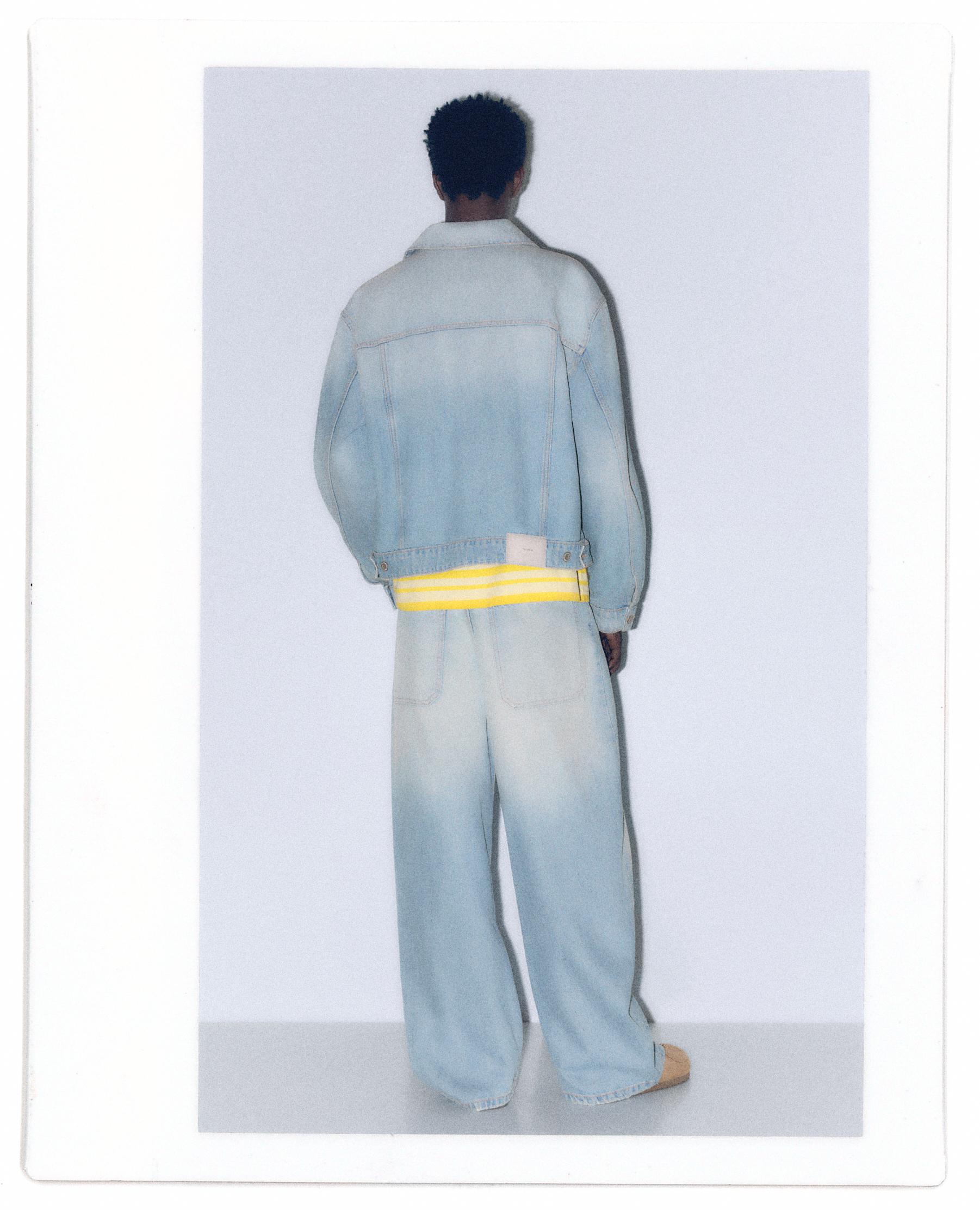 Seamed barrel jeans — Pale indigo