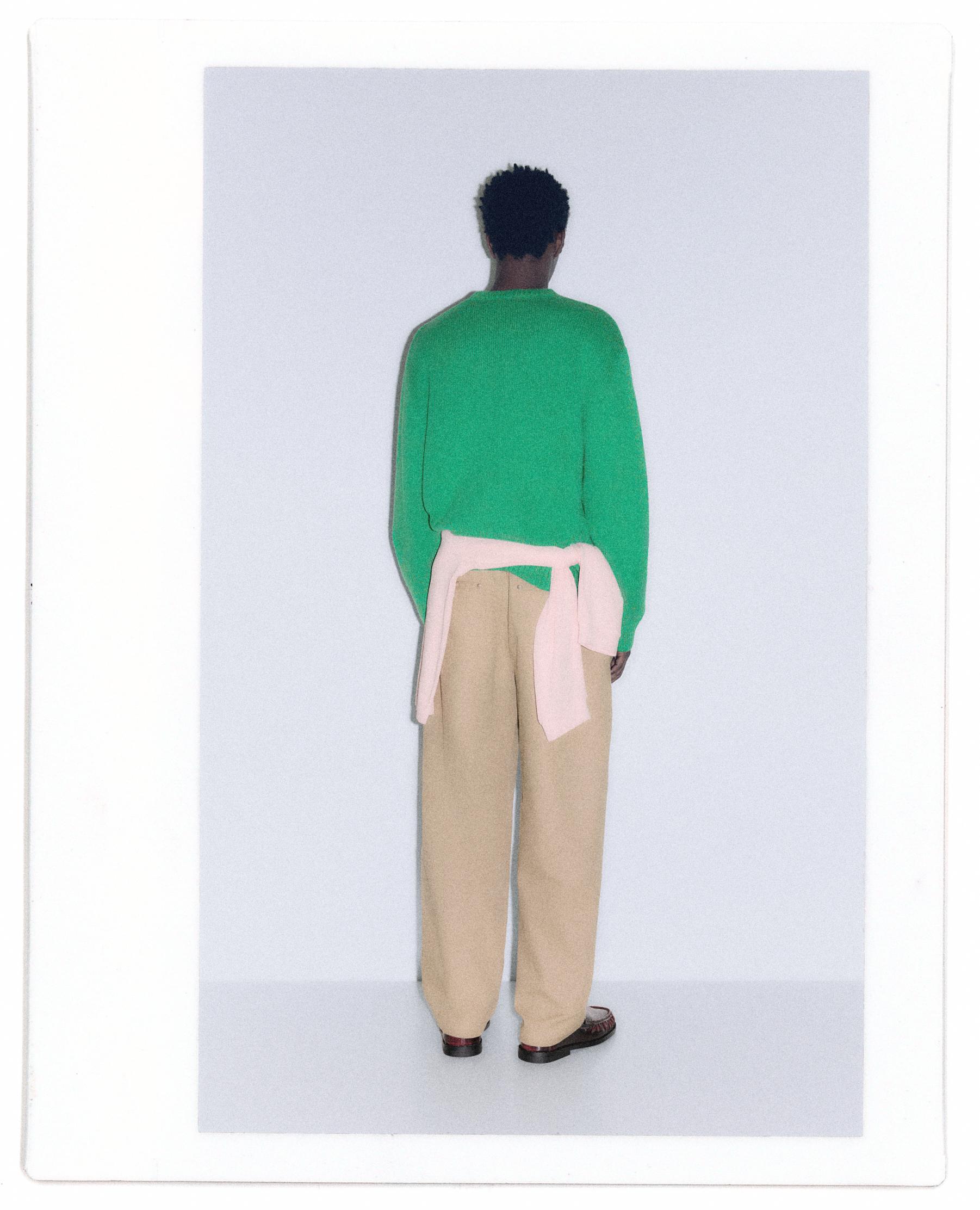 Round neck jumper — Green
