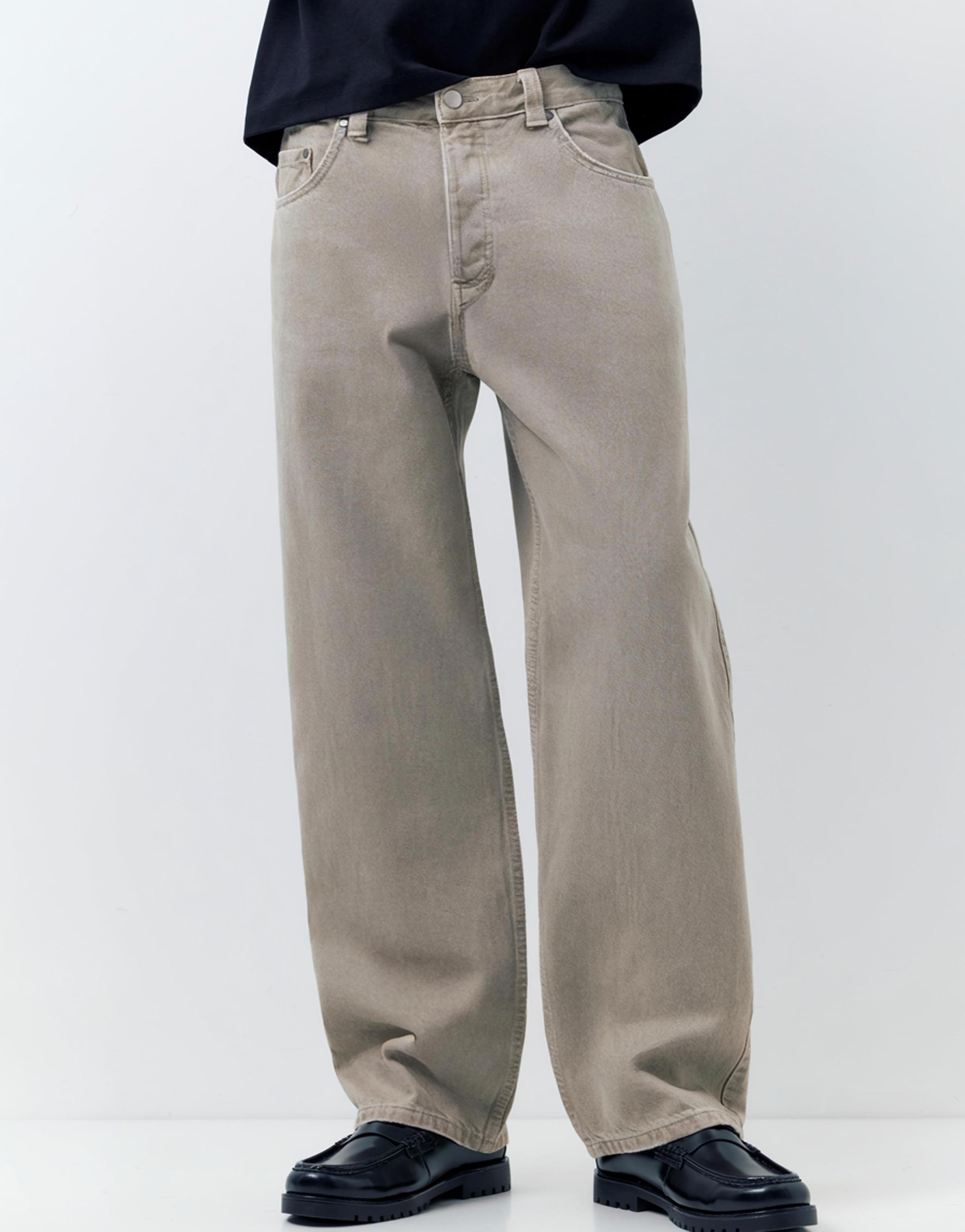 Regular straight-leg jeans — Pale grey