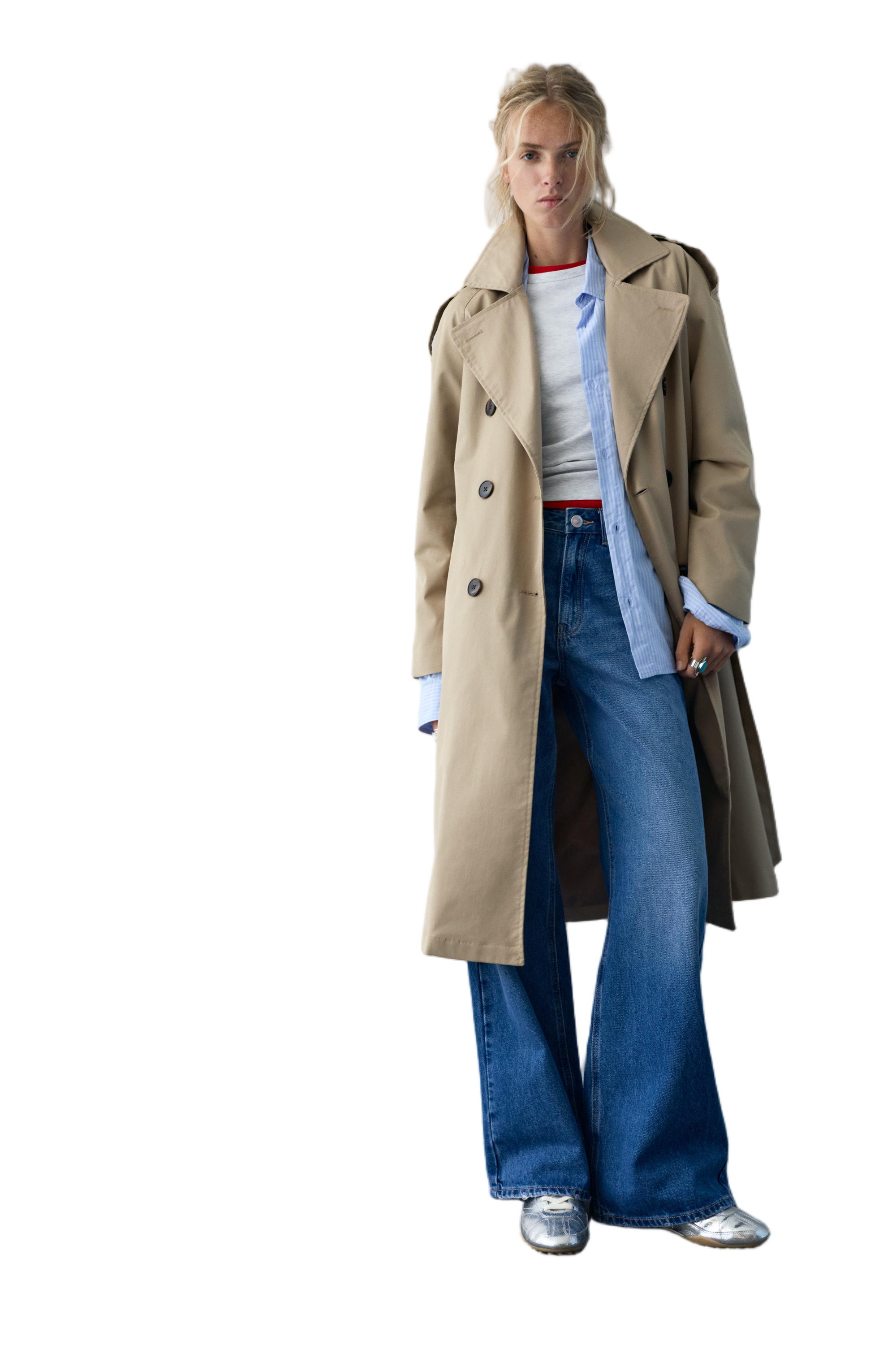 Kemerli uzun trençkot - Görsel 14