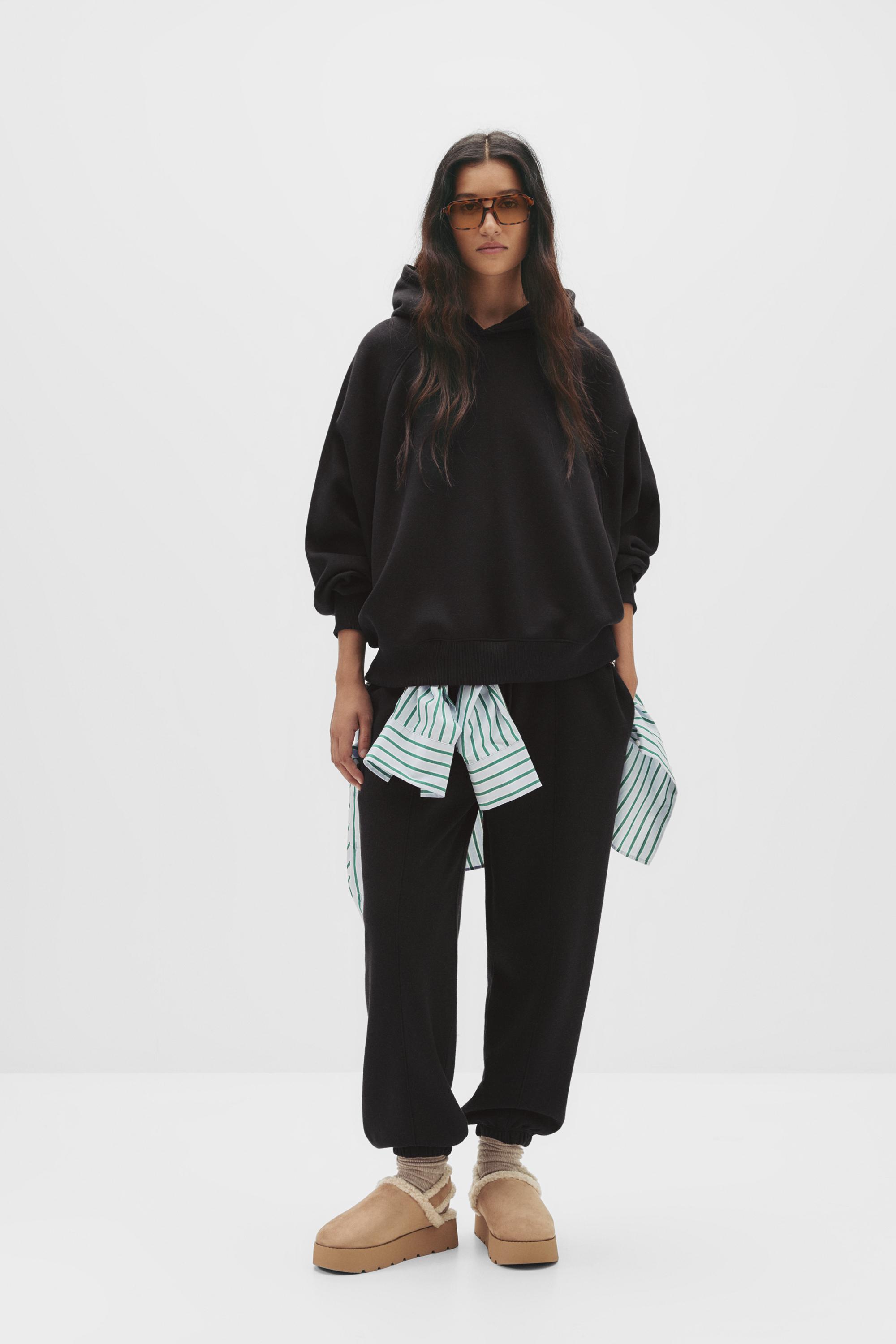 Oversize kapüşonlu sweatshirt - Görsel 19