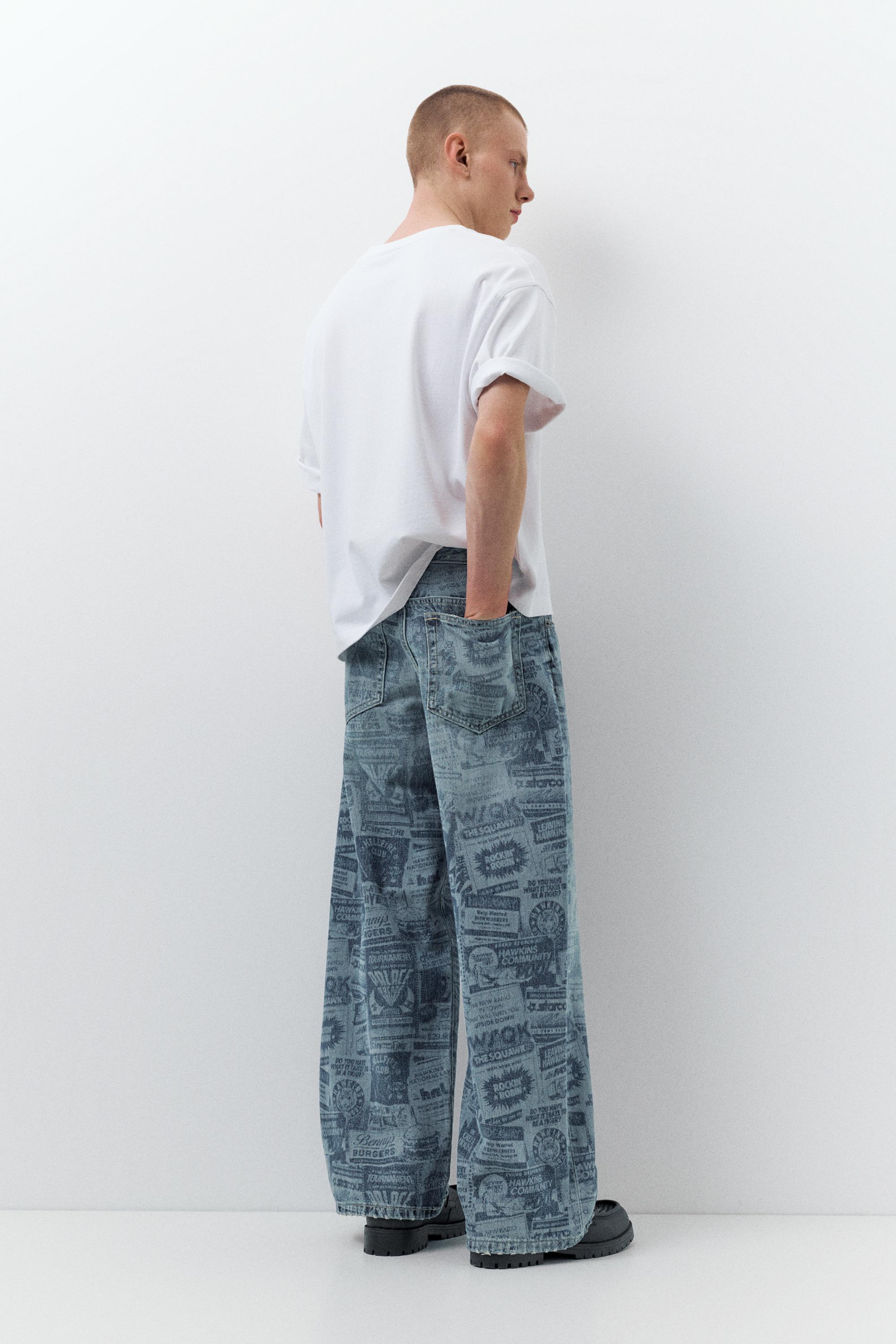 Stranger Things wide-leg jeans — Medium blue