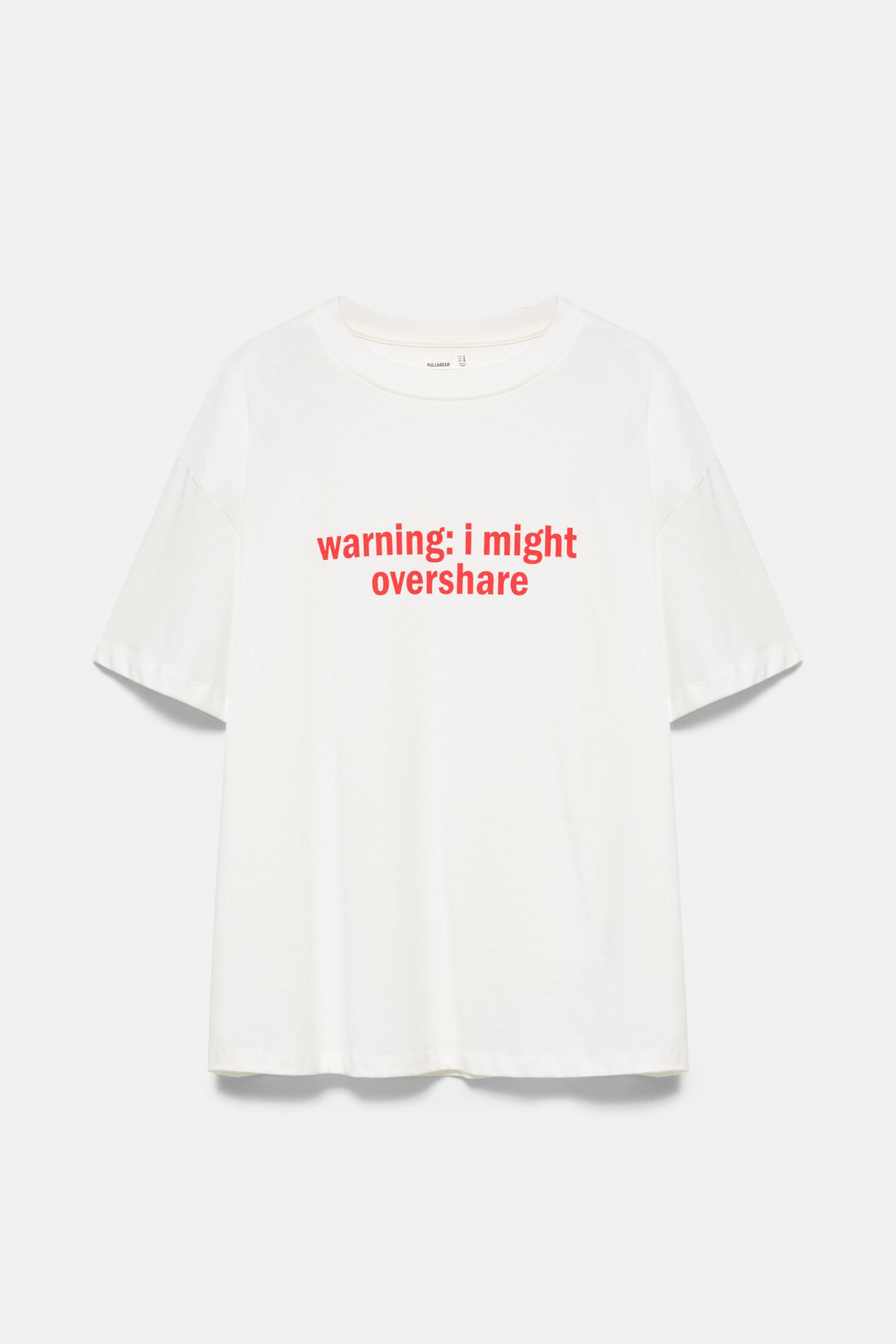 Oversize text T-shirt — Ice