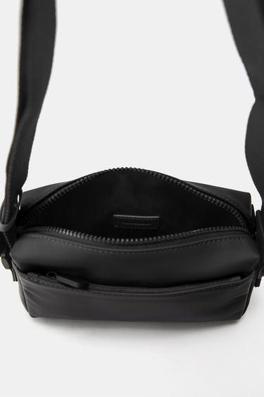 Rubberised crossbody bag — Black 6