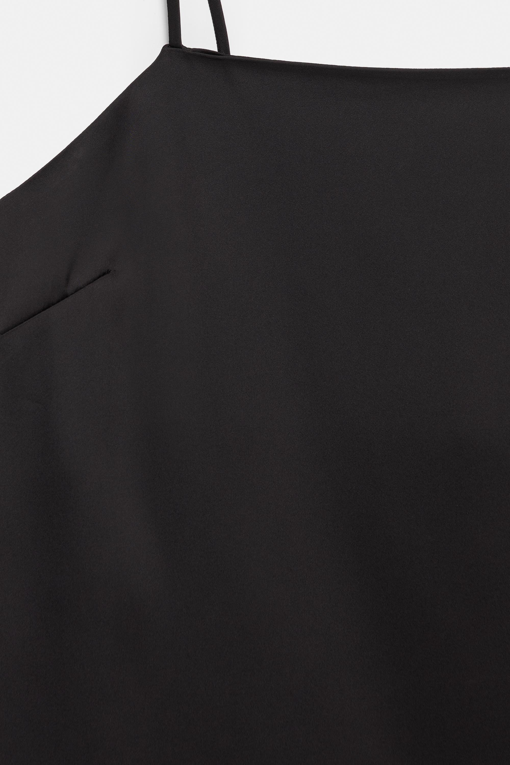 Satin cami top — Black