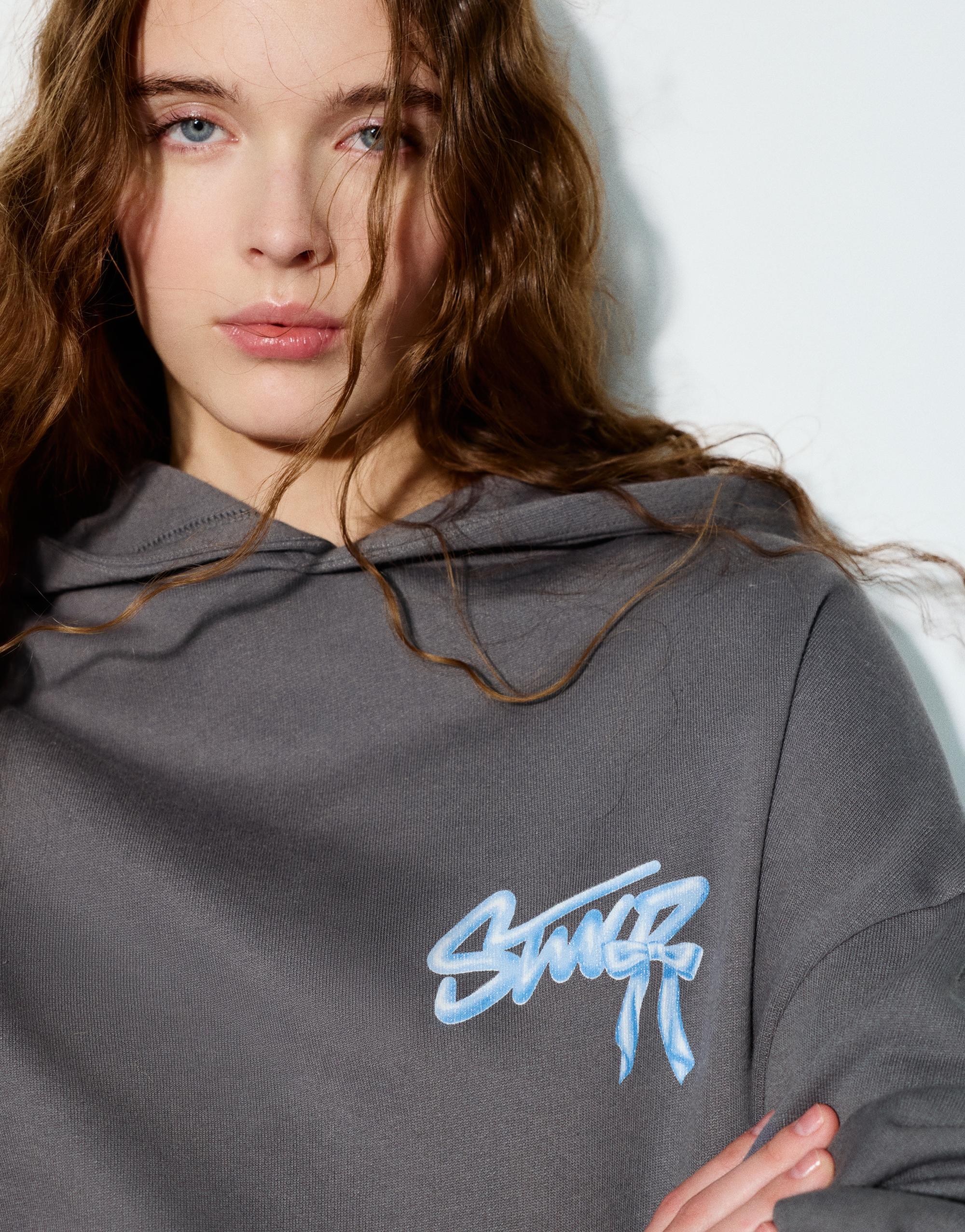 STWD fiyonk kapüşonlu sweatshirt - Görsel 22