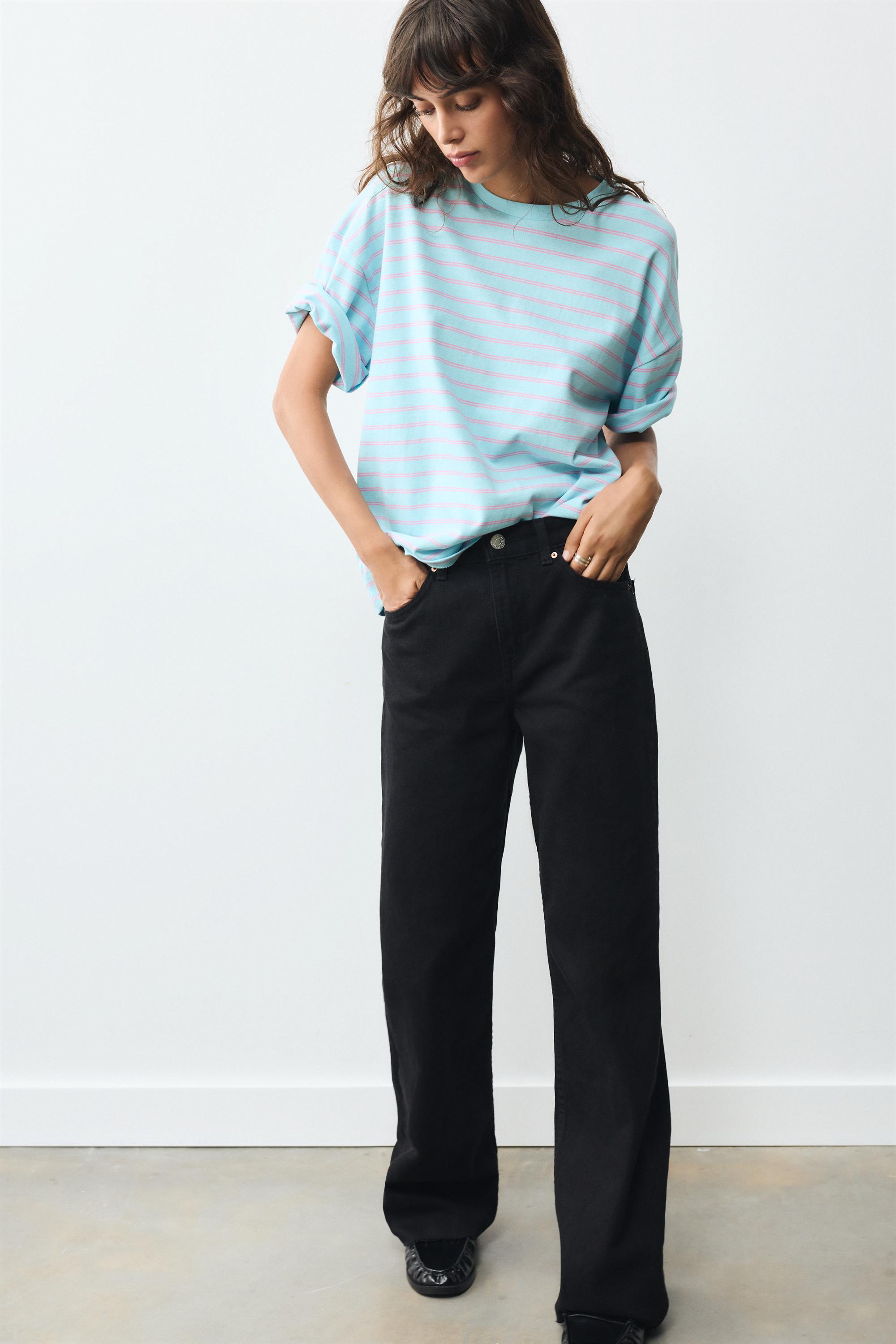 Oversize short sleeve T-shirt — Pale blue