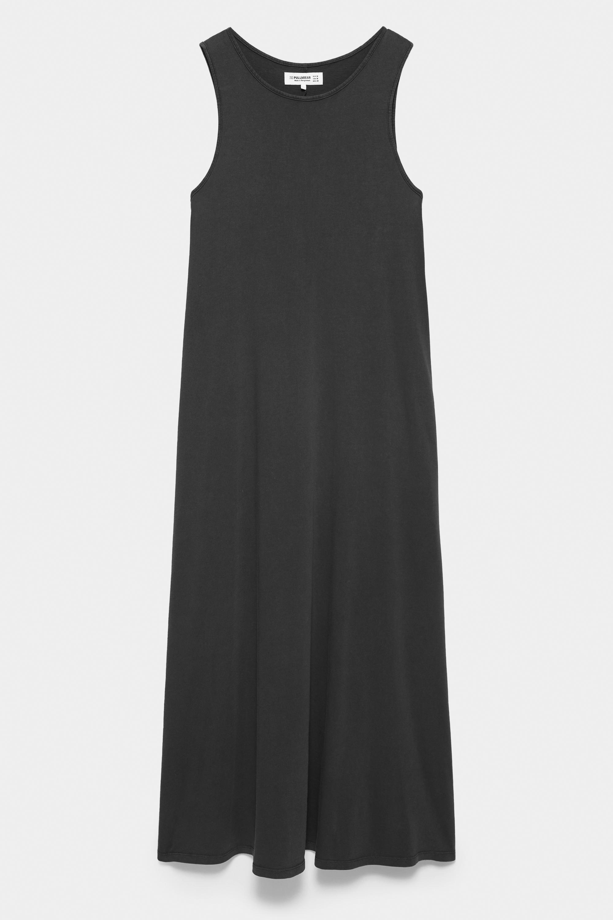 Long sleeveless dress — Anthracite grey