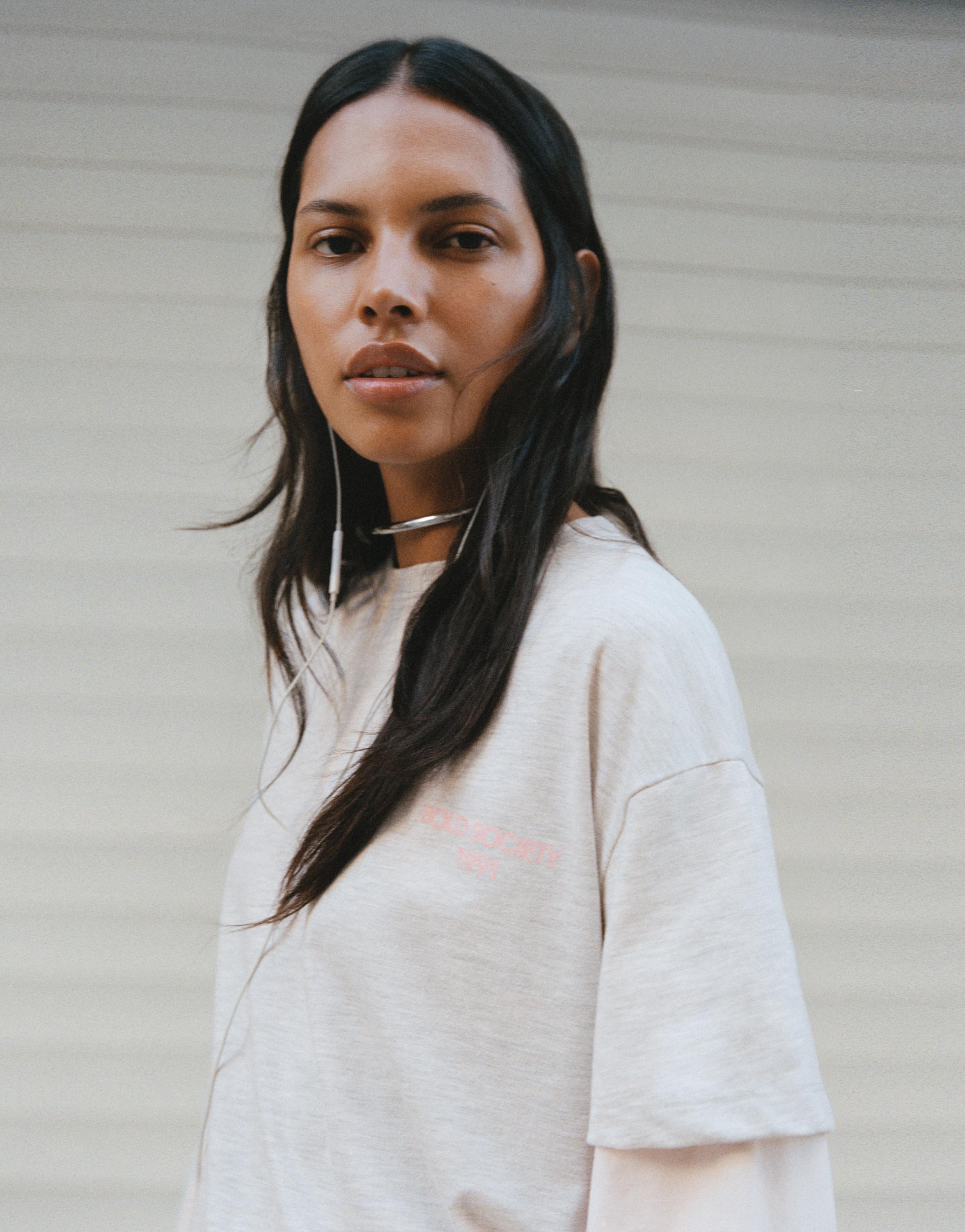Double sleeve T-shirt — Pale grey