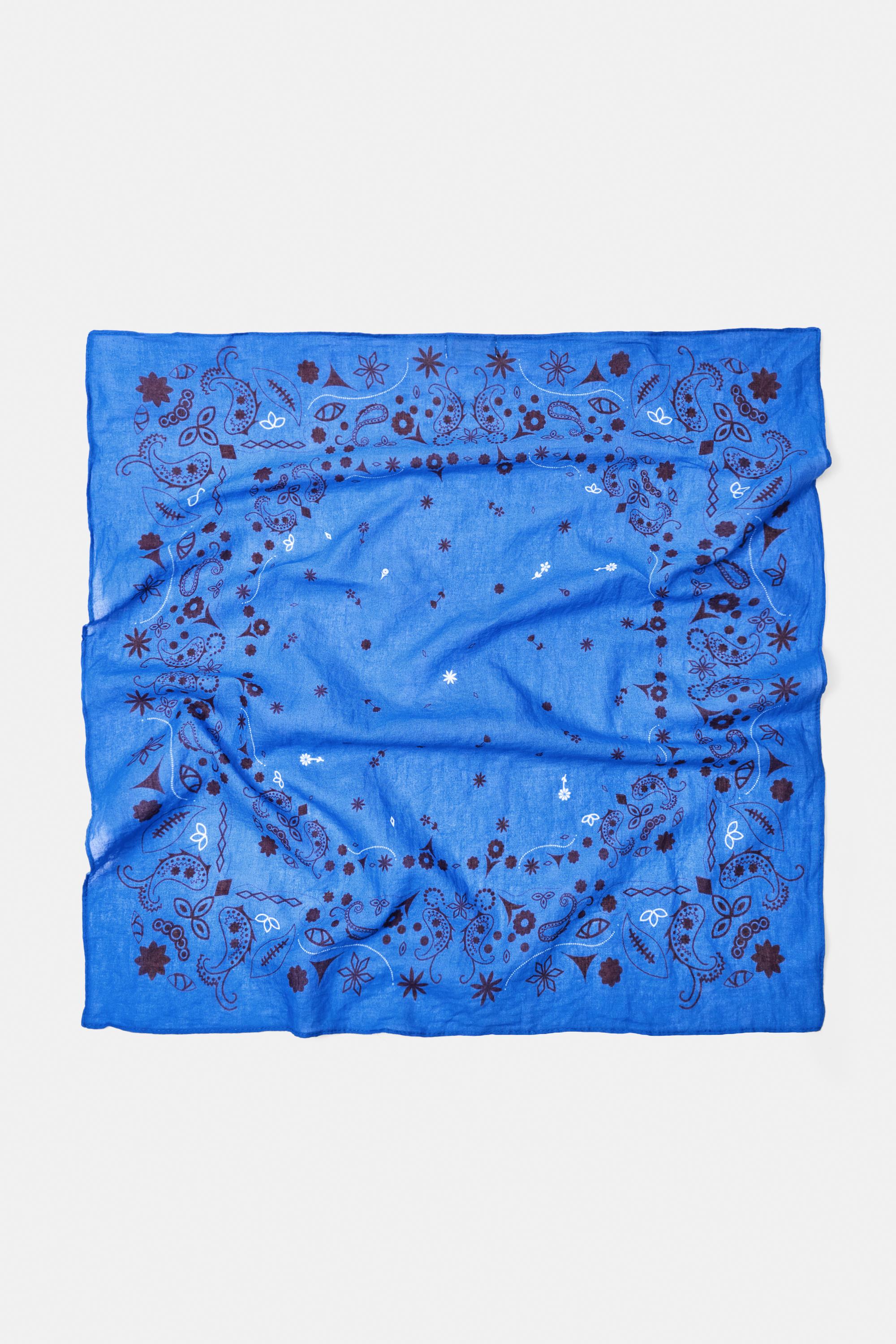 Blue printed bandana — Blue