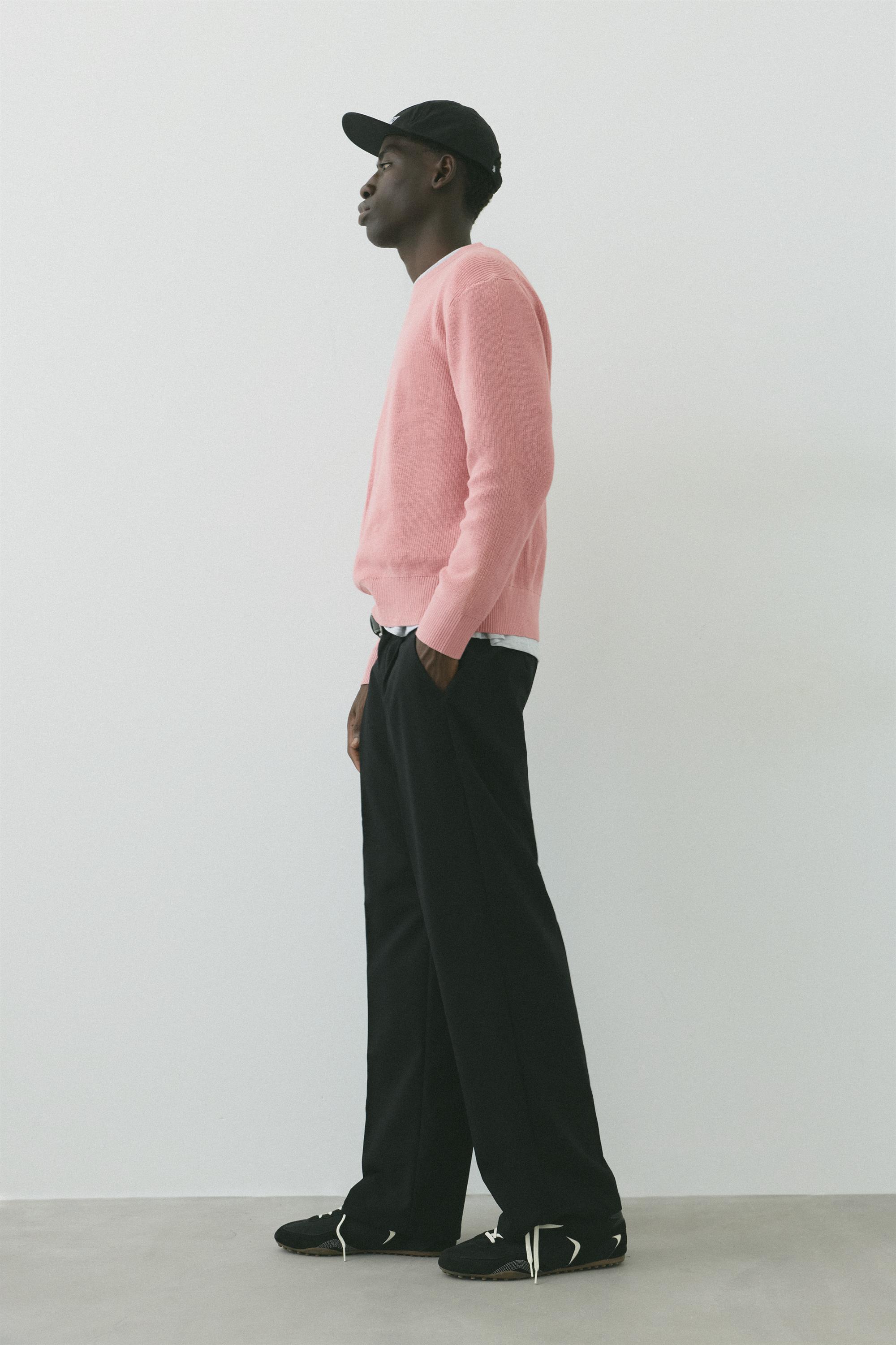 Wide-leg tailored trousers — Black