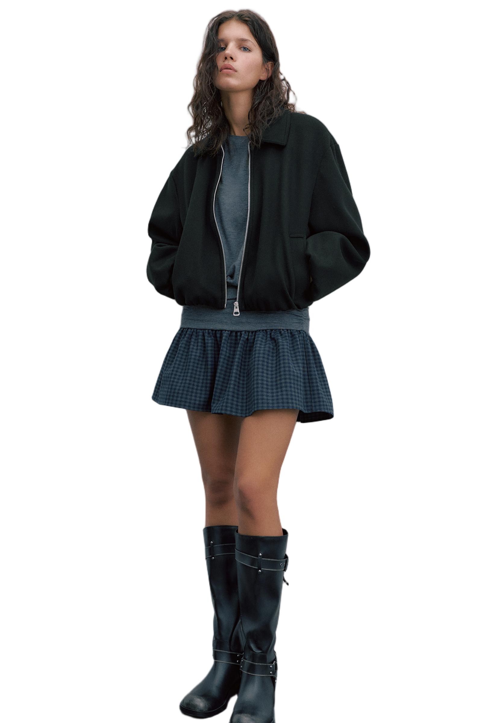 Yumuşak kumaş balon ceket - Görsel 16