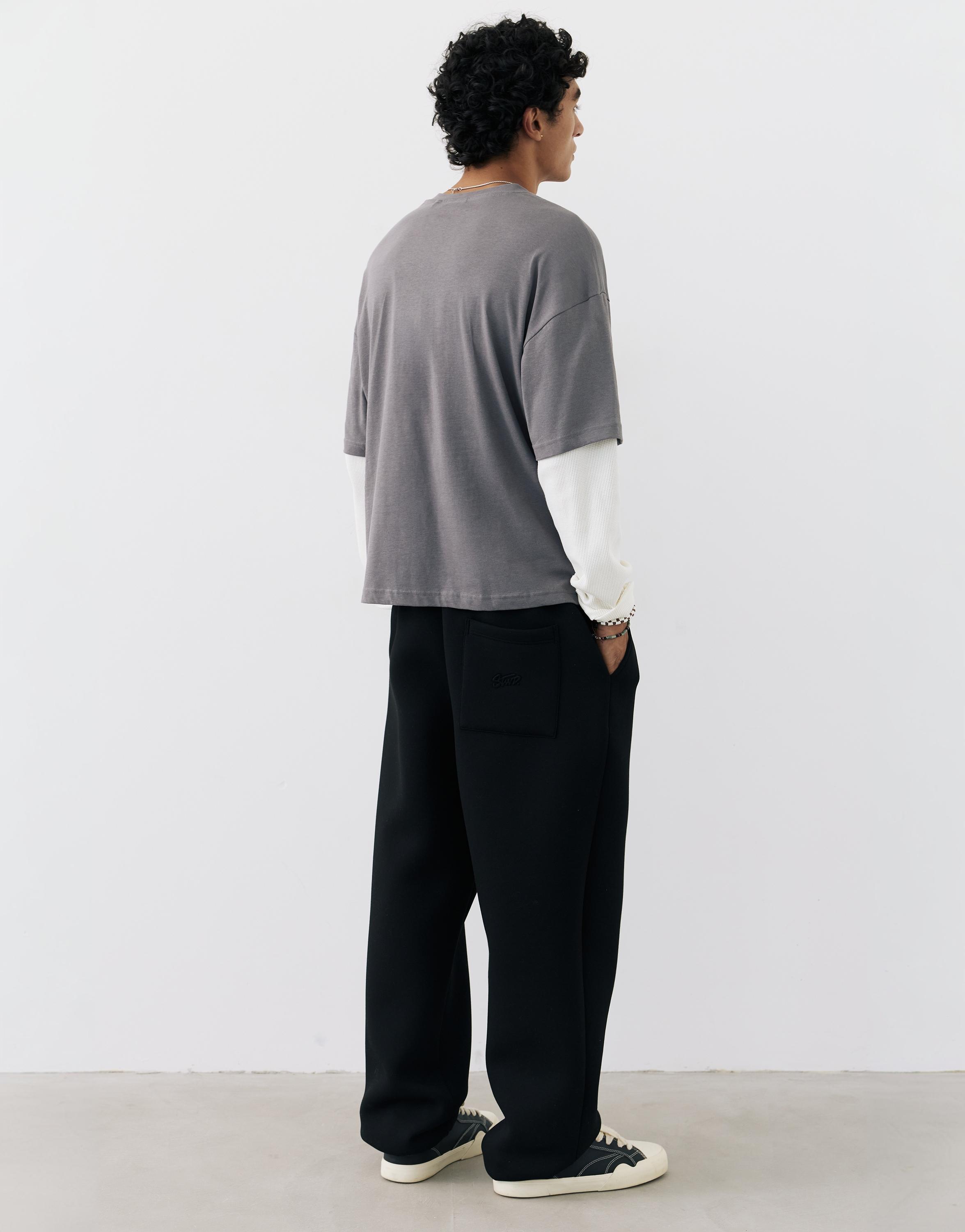Double-layer long sleeve T-shirt — Anthracite grey