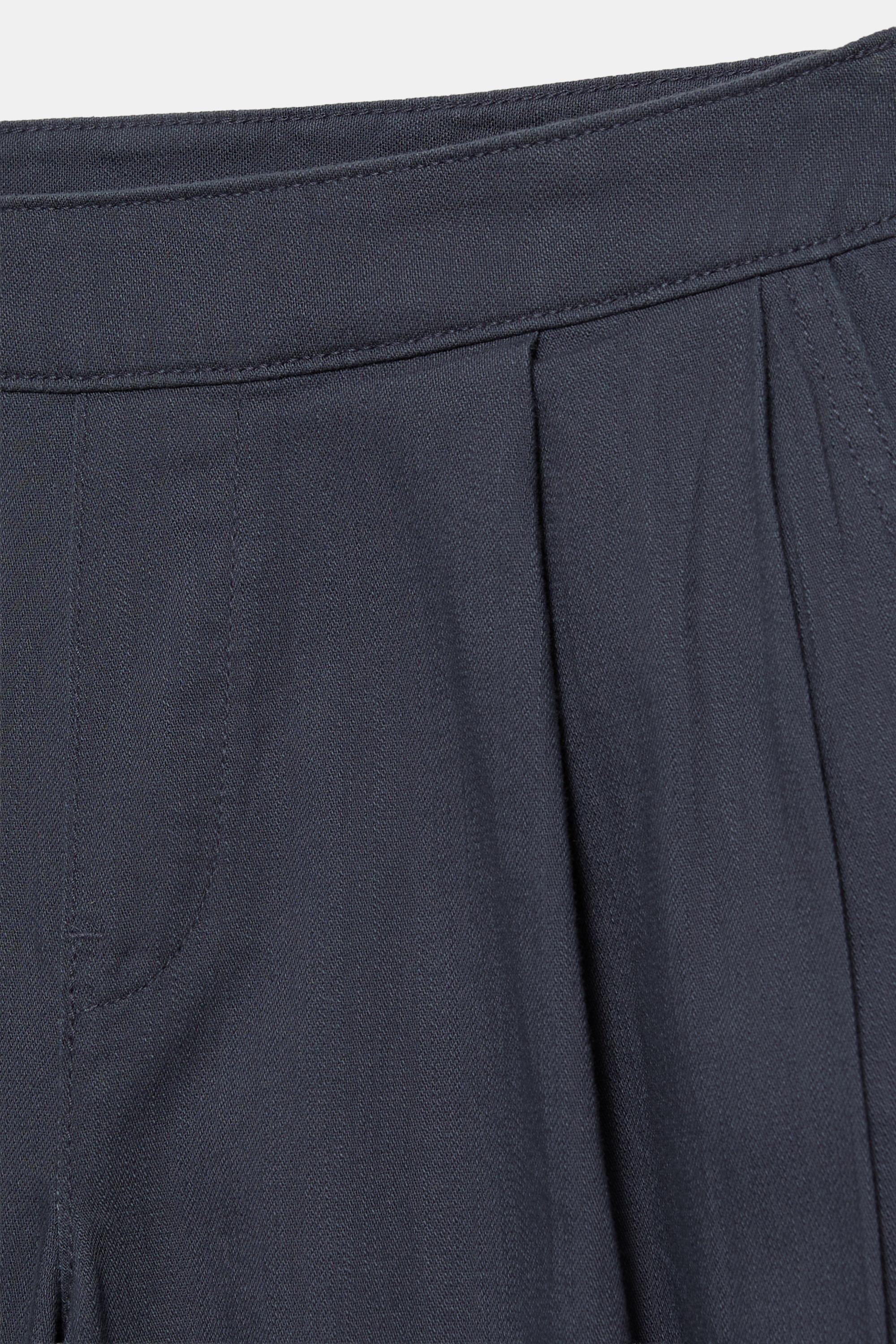 Rustic sarouel trousers — Grey blue