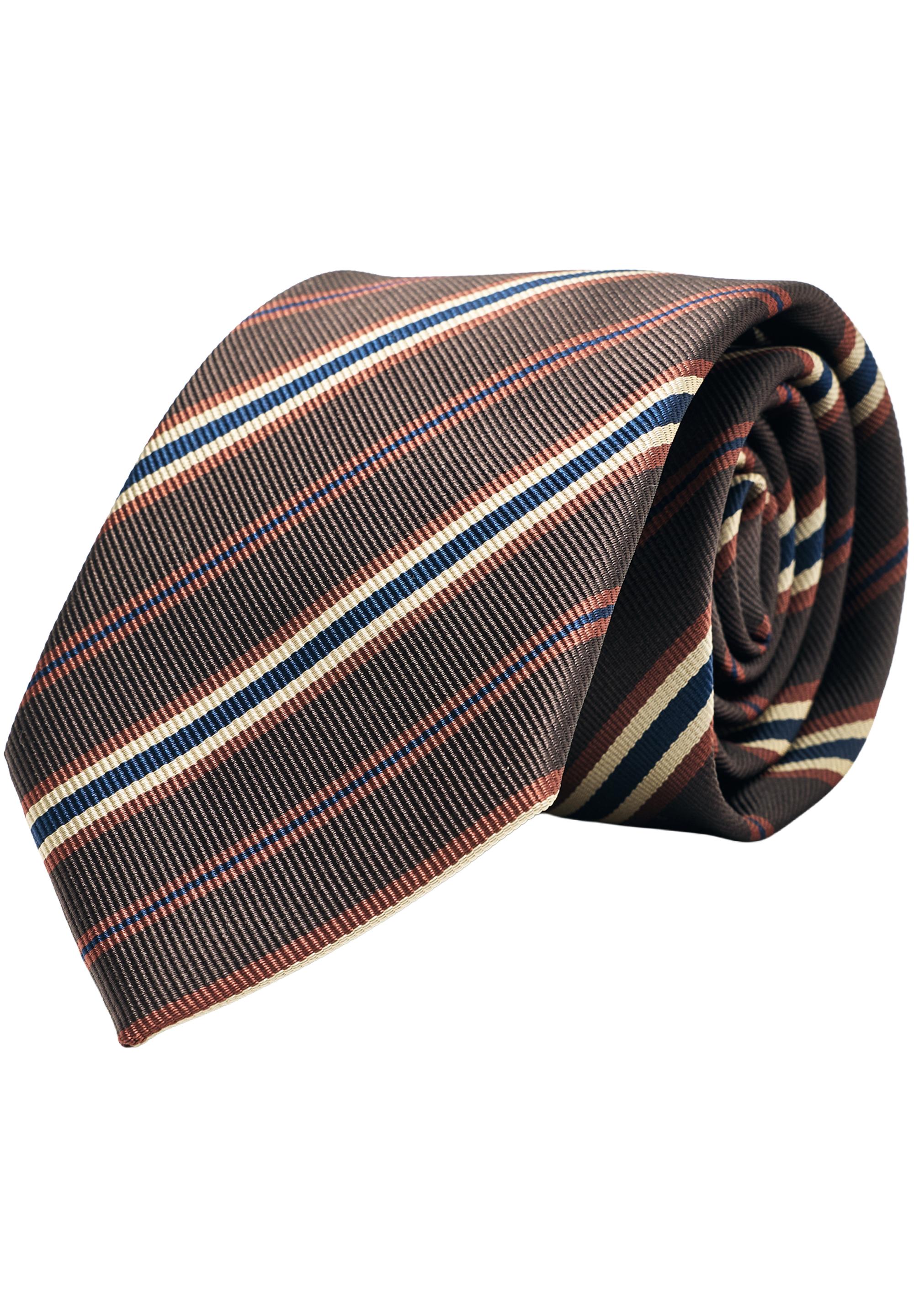 Striped tie — Brown