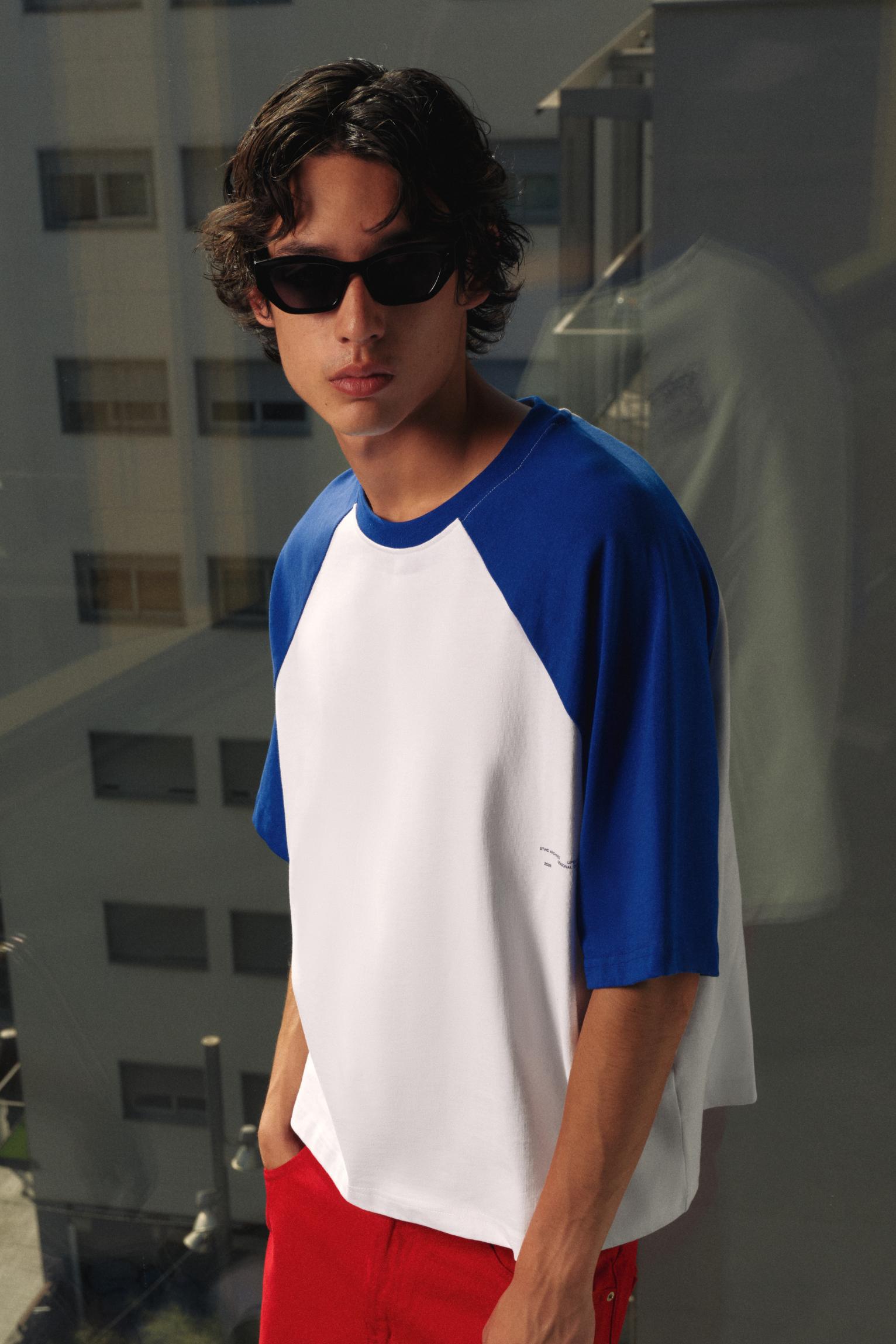 STWD raglan sleeve T-shirt — Deep blue