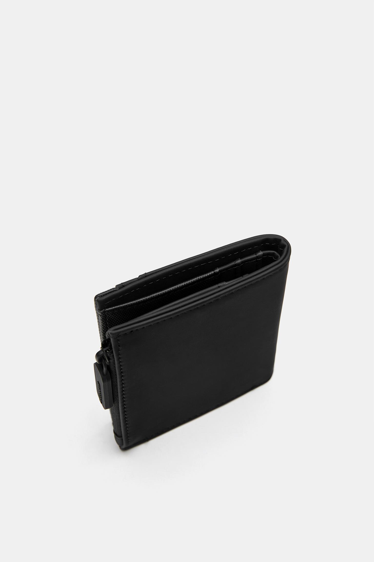 Rubberised wallet — Black