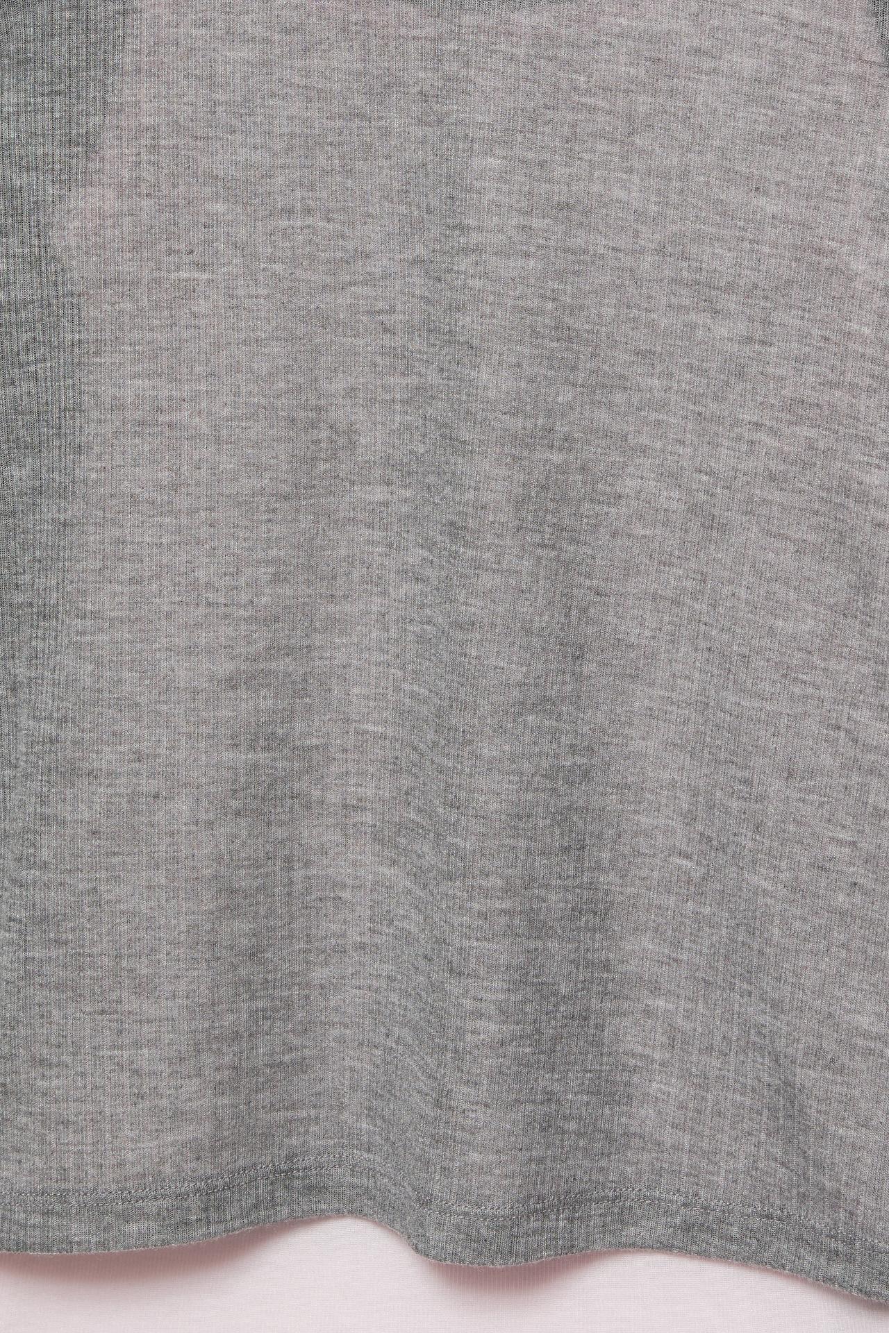 Fine double-layer T-shirt — Grey marl