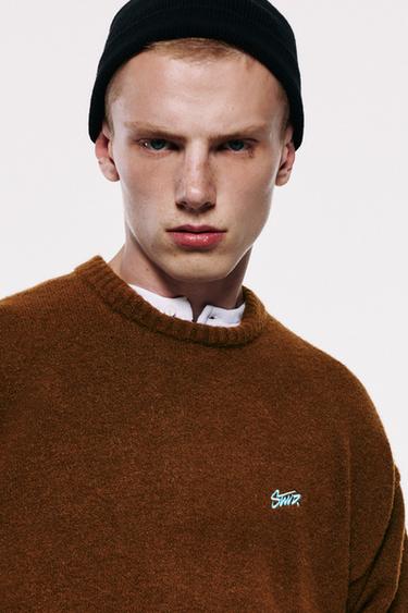 STWD embroidered knit jumper — Brown 4