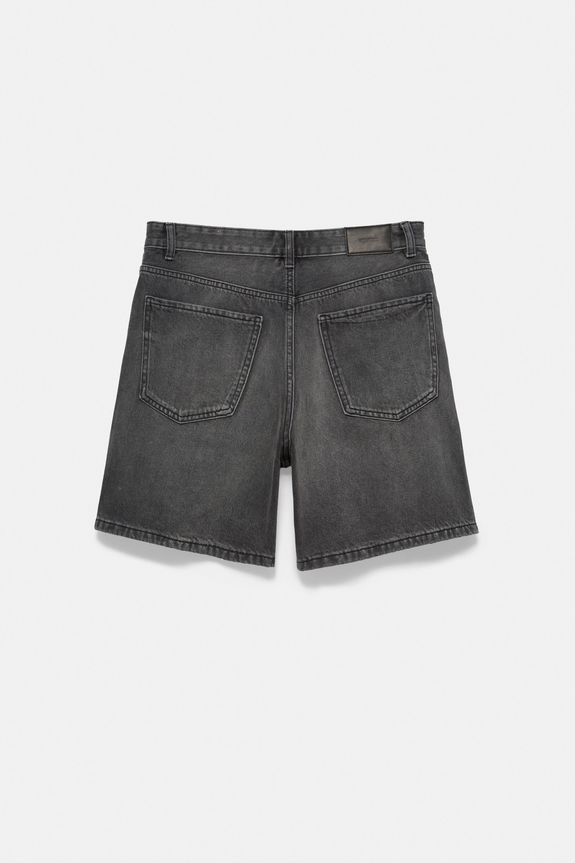 Denim Bermuda shorts — Faded black